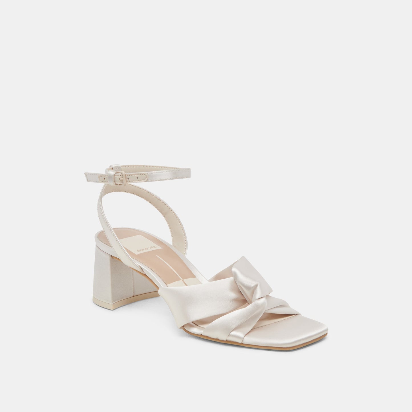 Brenna Ivory Satin Heels