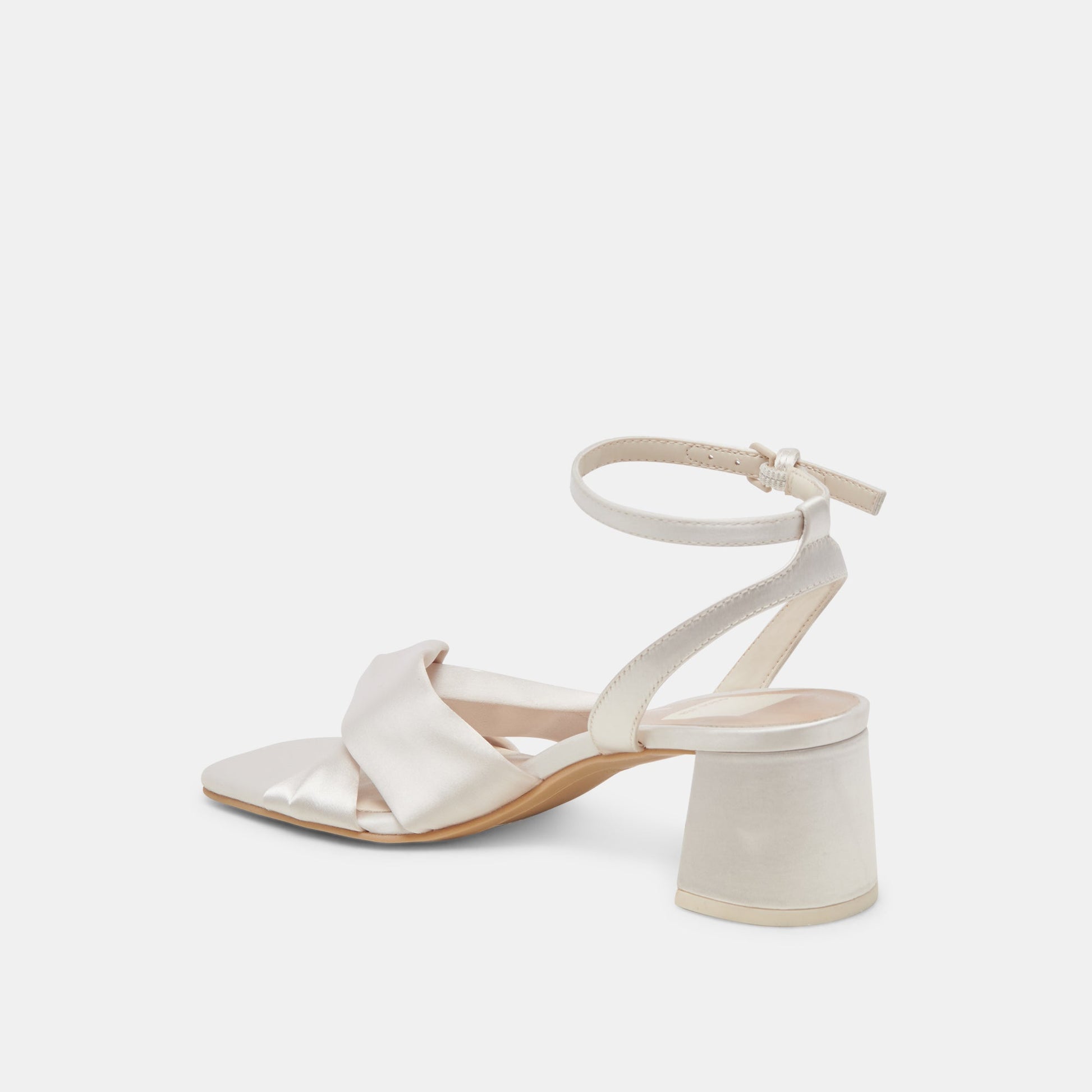 Brenna Ivory Satin Heels
