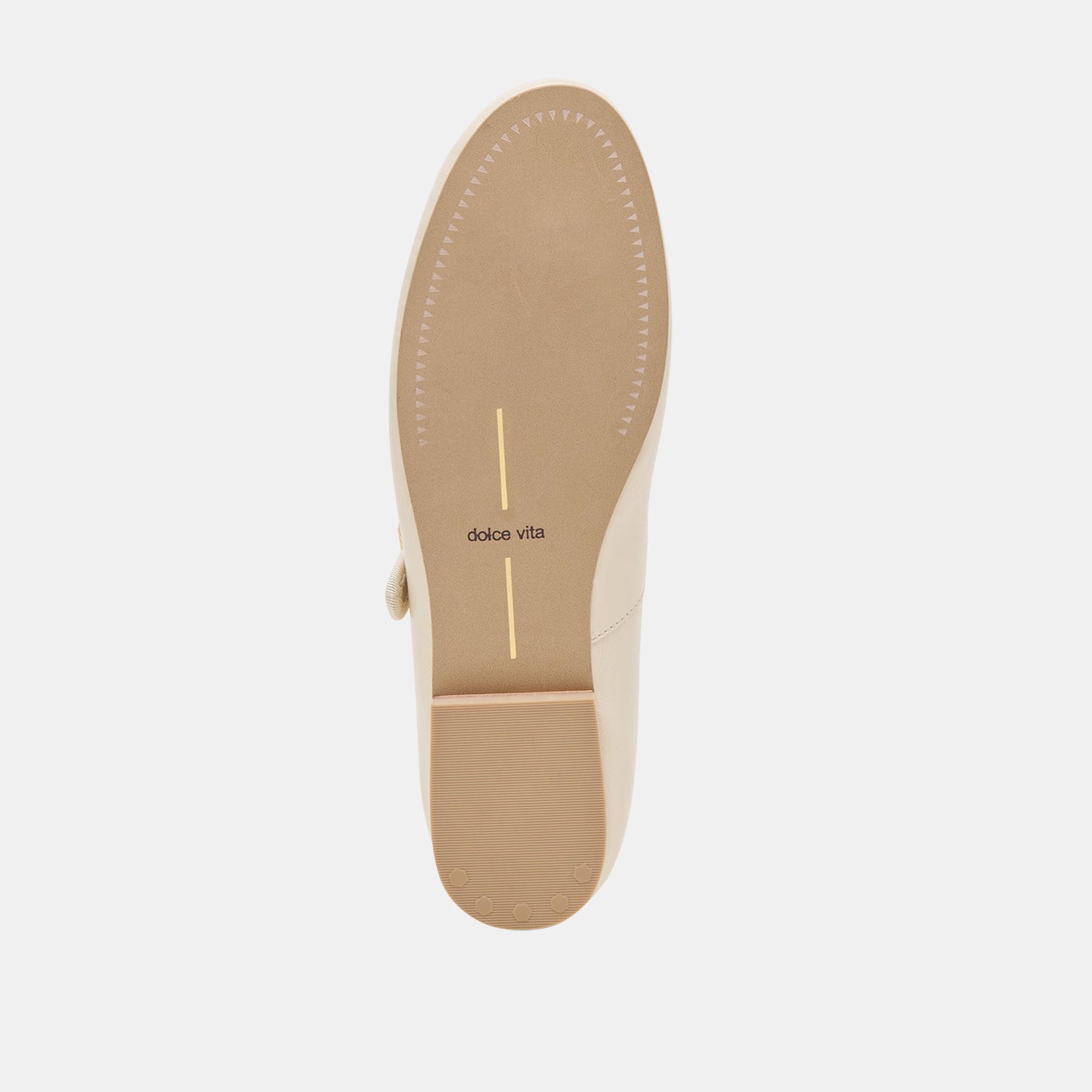 Relan Off White Leather Ballet Flats