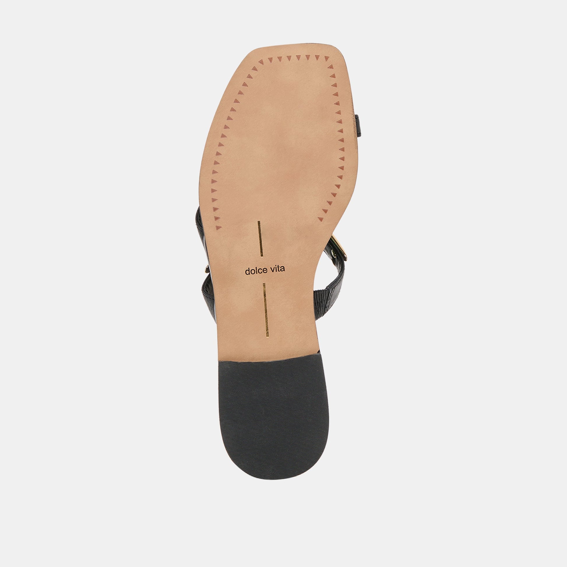 Tarina Black Leather Sandals