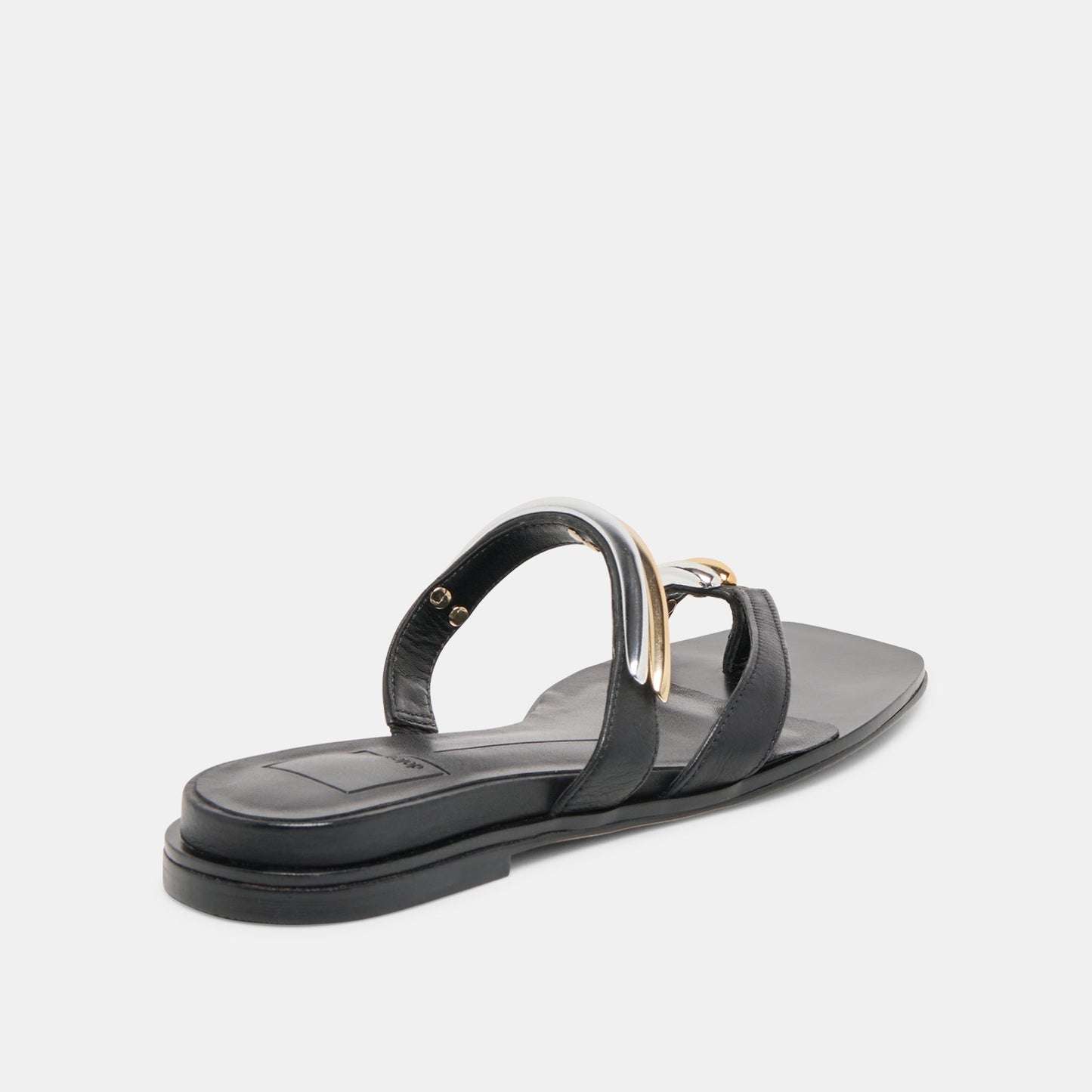 Tarina Black Leather Sandals