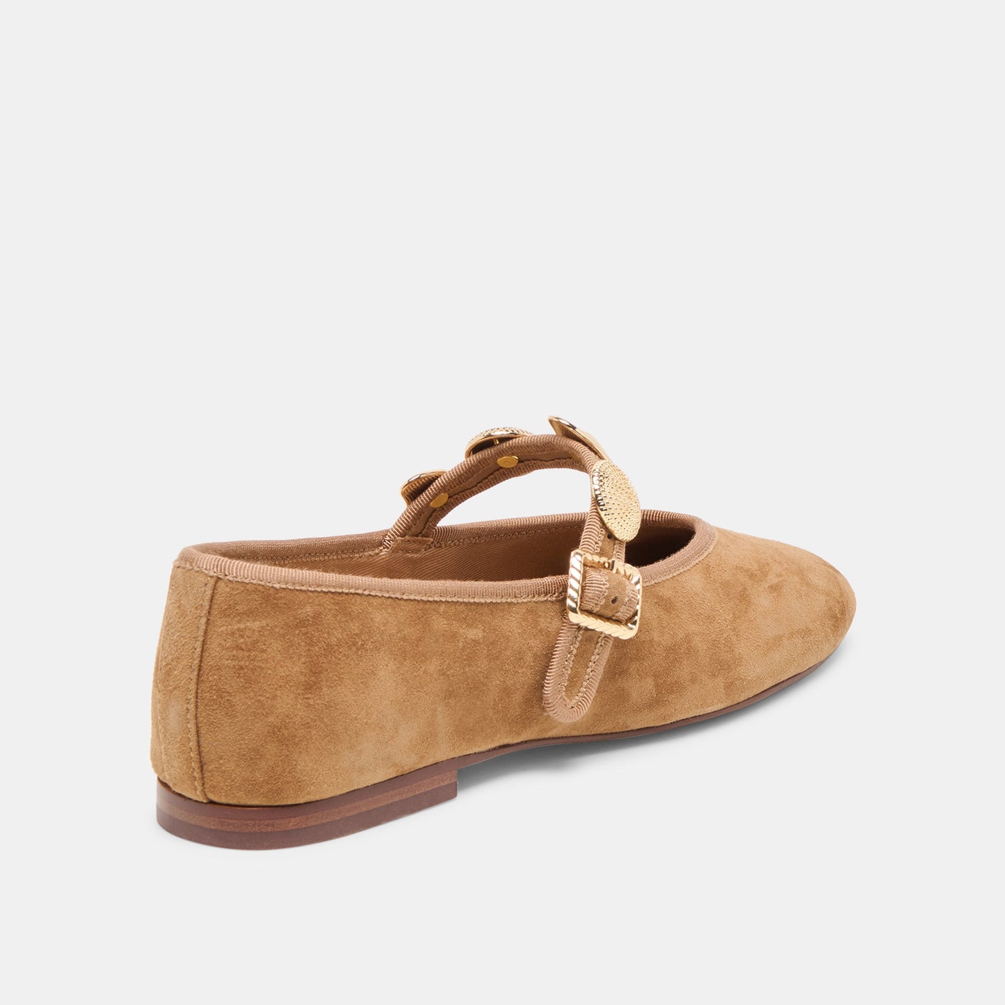 Relan Lt Brown Suede Ballet Flats