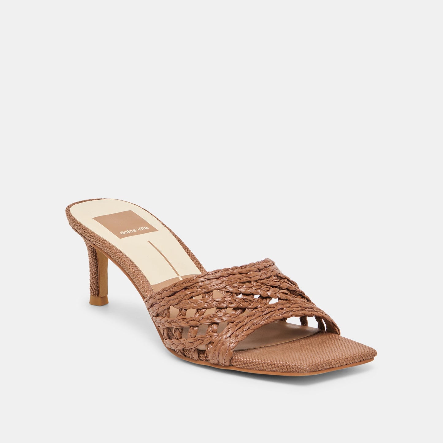Bowen Cognac Raffia Heels