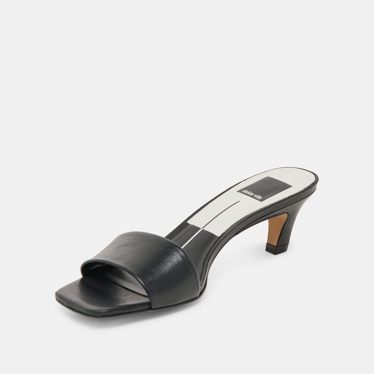Rexa Black Leather Heels