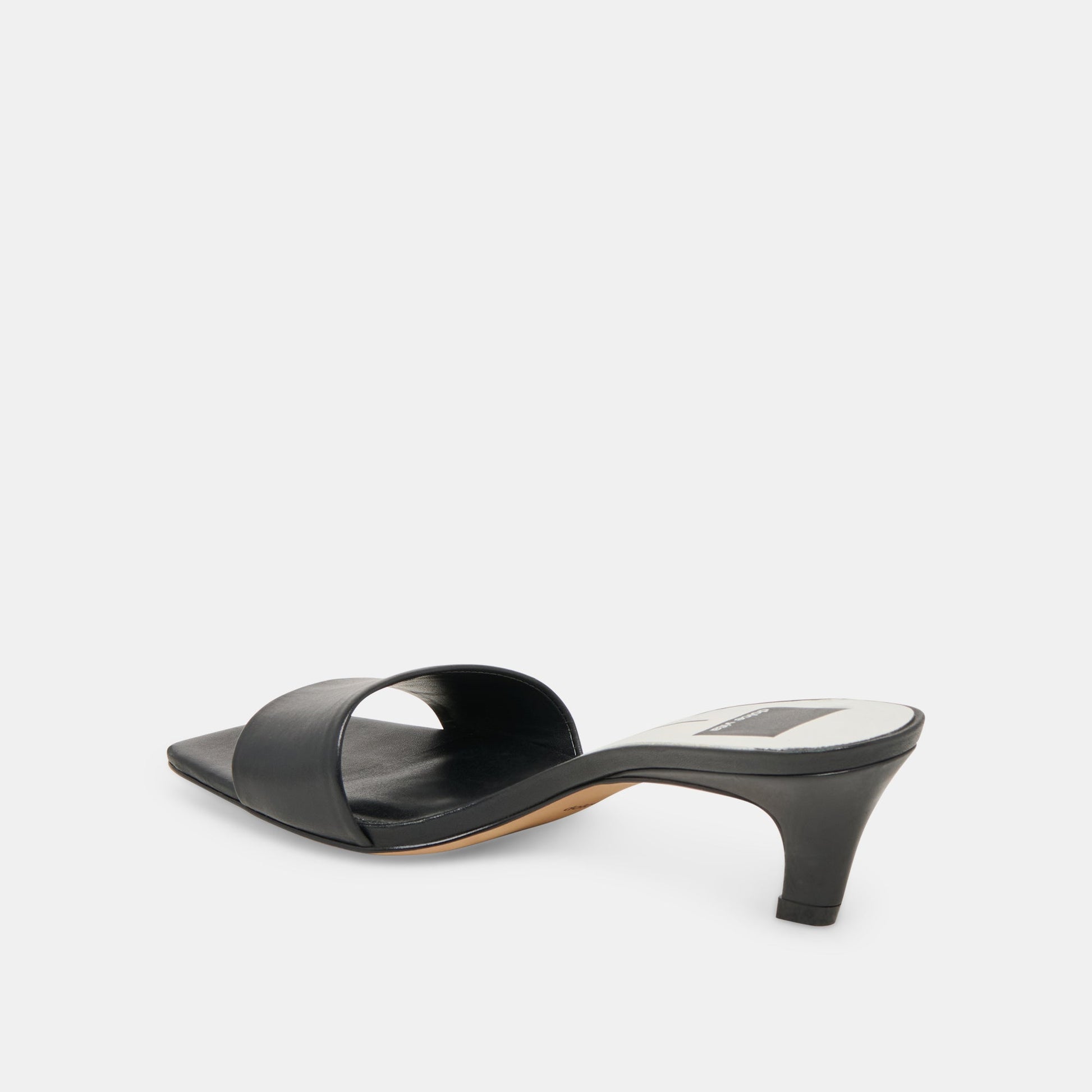 Rexa Black Leather Heels