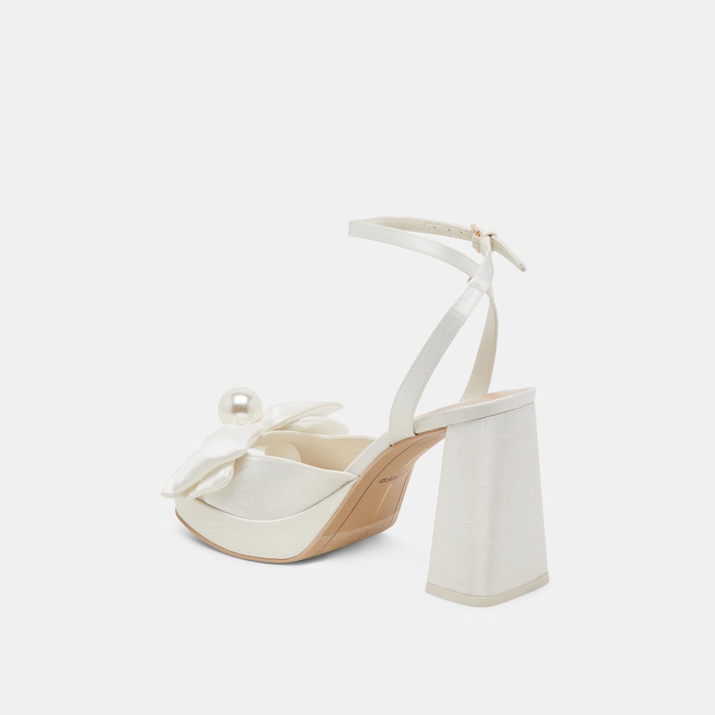 PATTON HEELS IVORY SATIN
 – Dolce Vita
