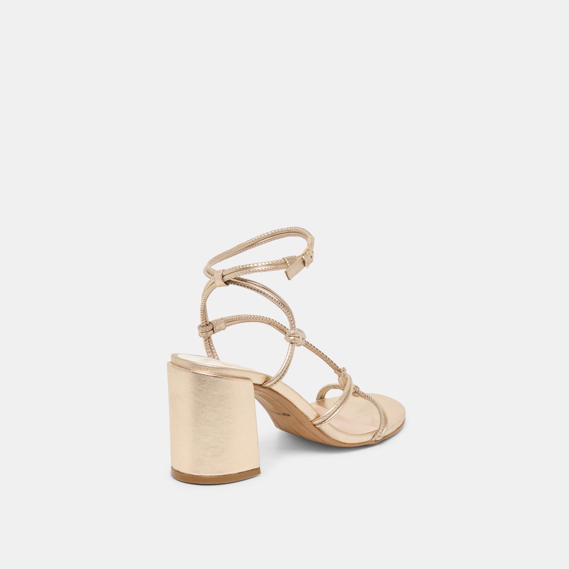 Fizzy Gold Leather Heels