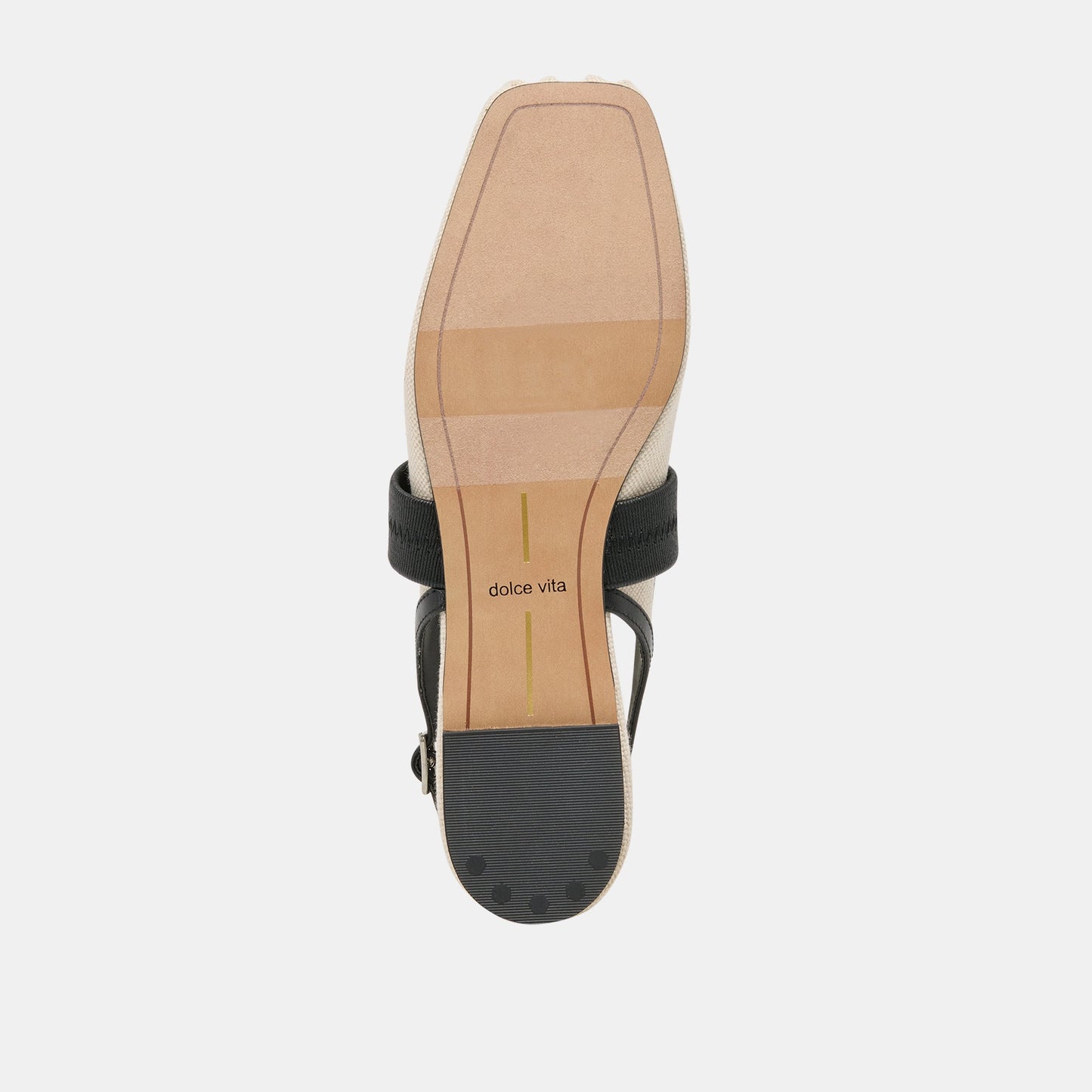 Grifan Natural Black Linen Flats