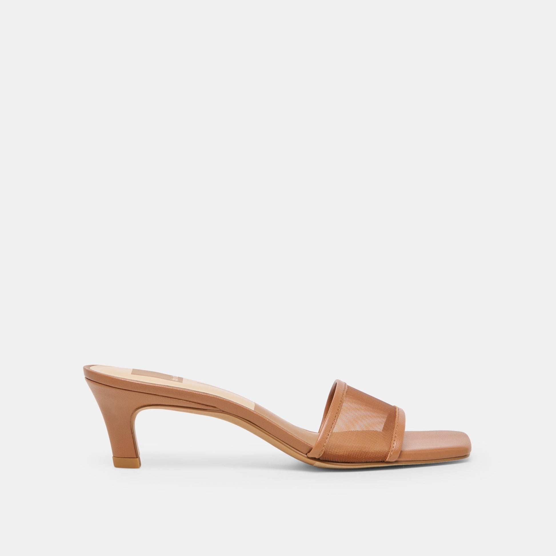 Rexa Mesh Caramel Mesh Heels