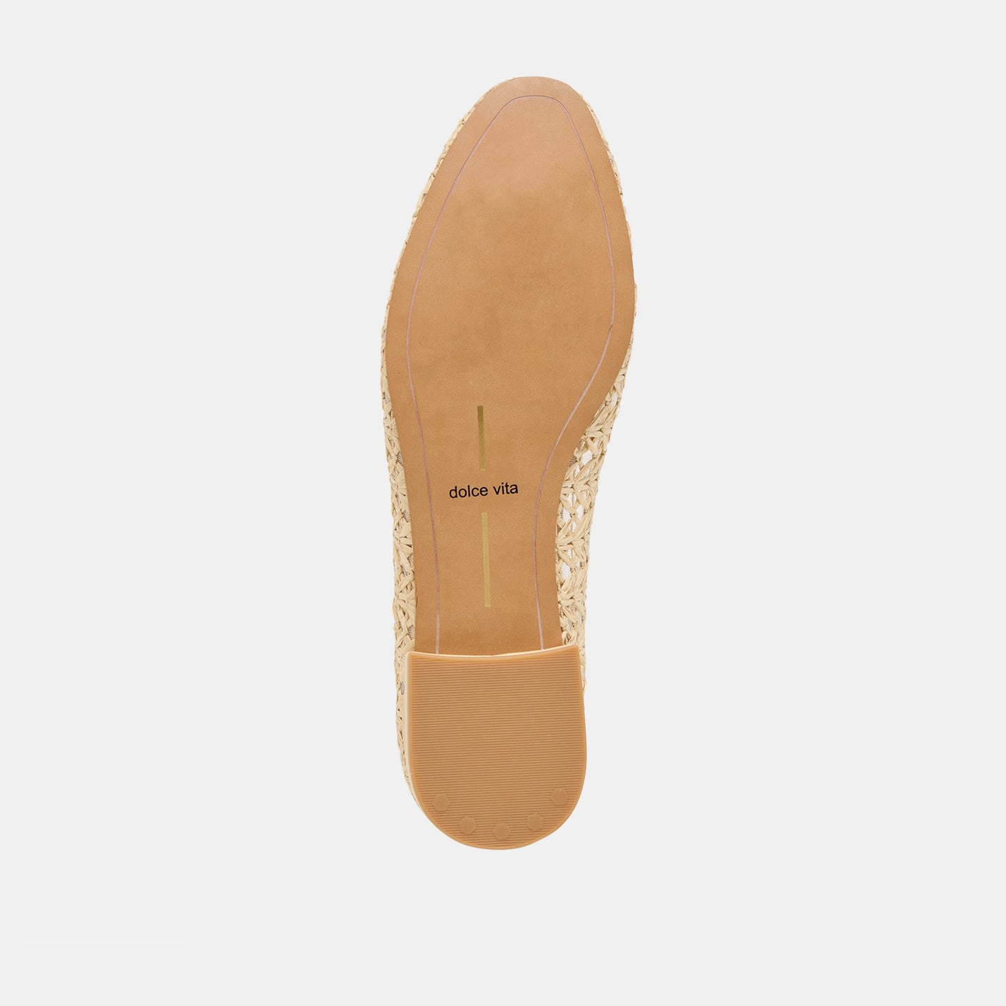 Ulicia Lt Natural Cross Hatch Raffia Ballet Flats