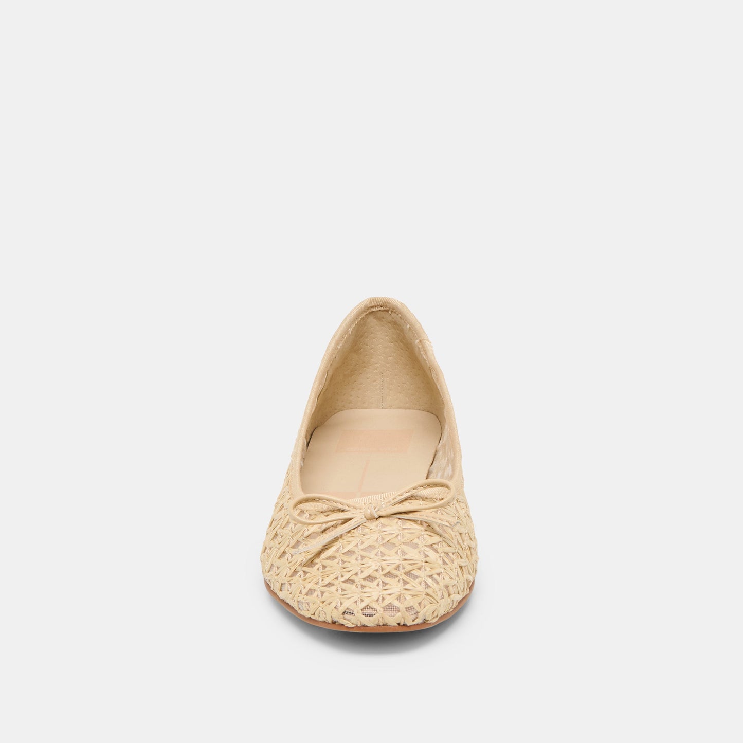 Ulicia Lt Natural Cross Hatch Raffia Ballet Flats