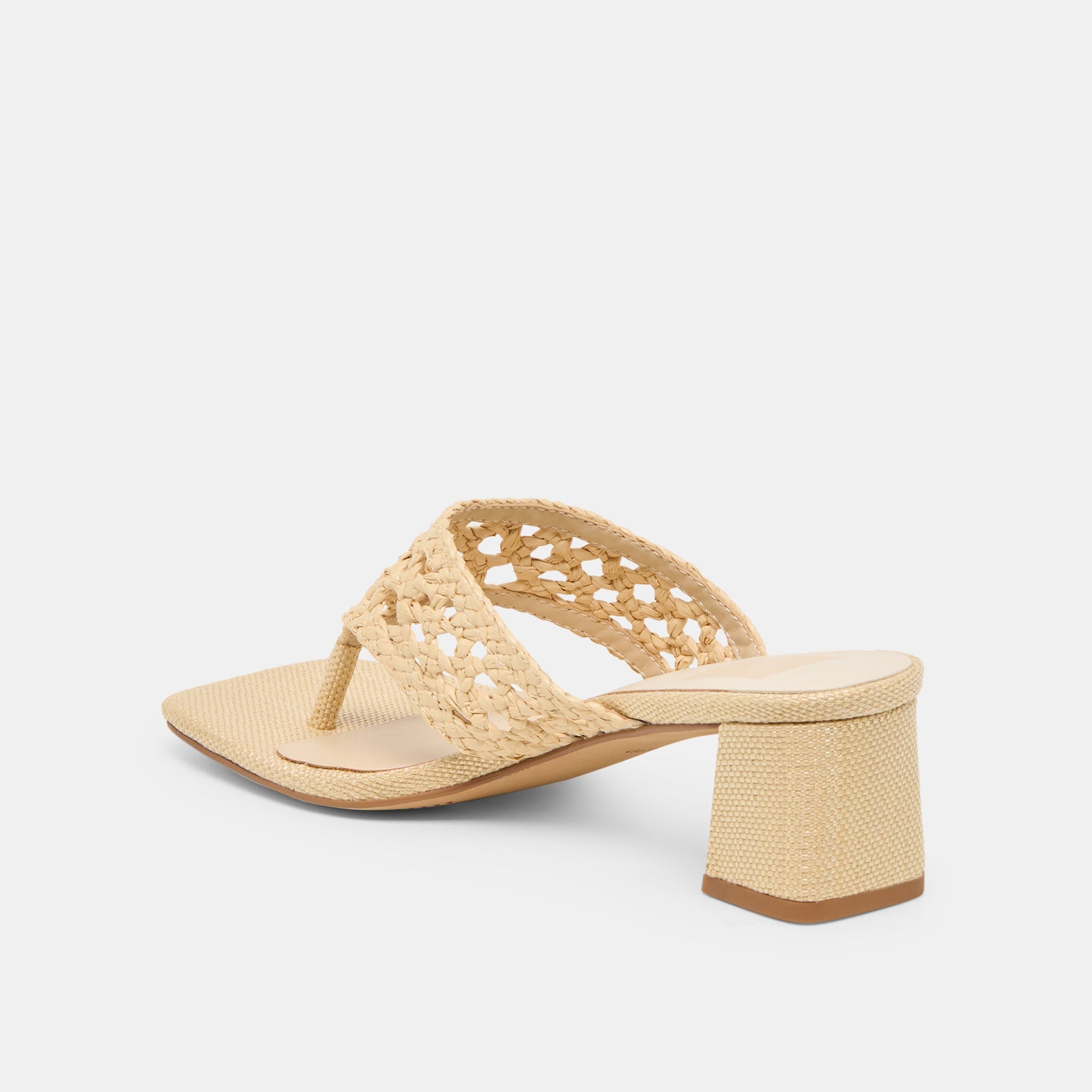 Barlo Lt Natural Woven Raffia Heels