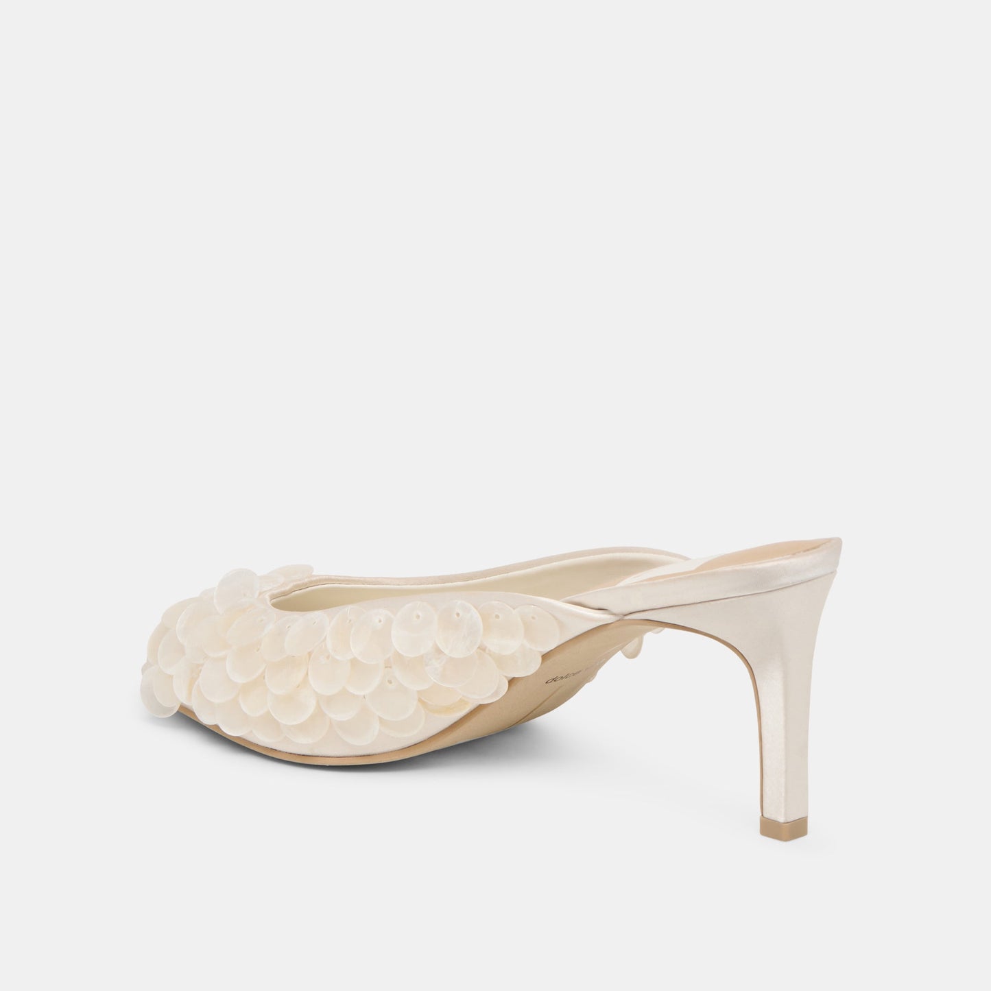 Samary Confetti Off White Satin Heels