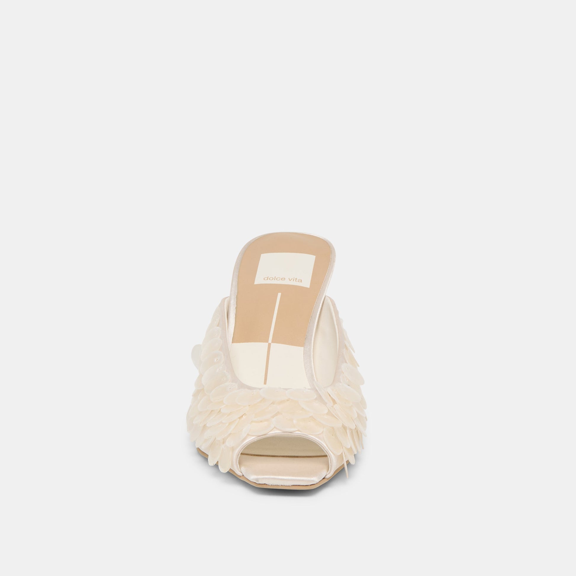 Samary Confetti Off White Satin Heels