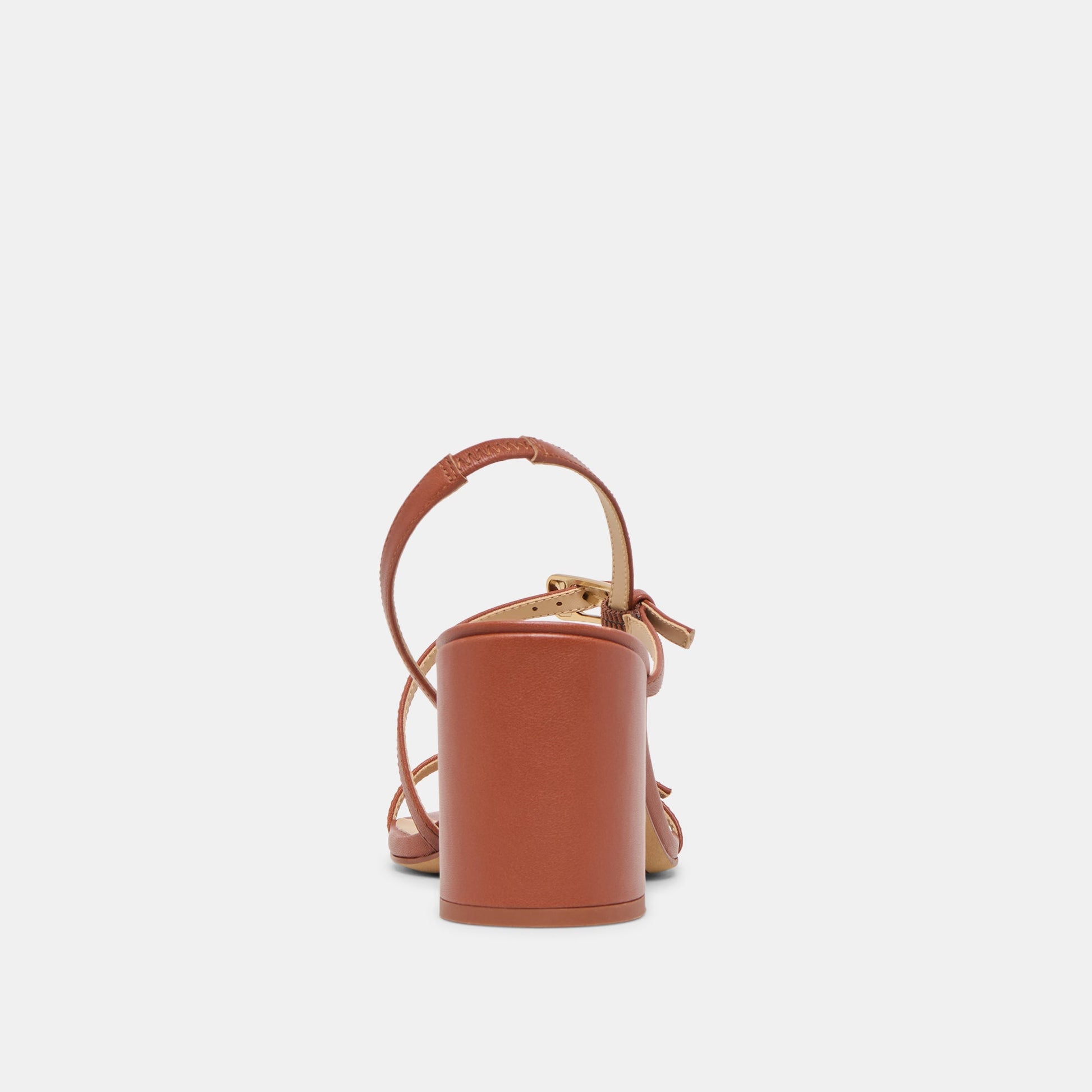 Faye Cognac Leather Heels