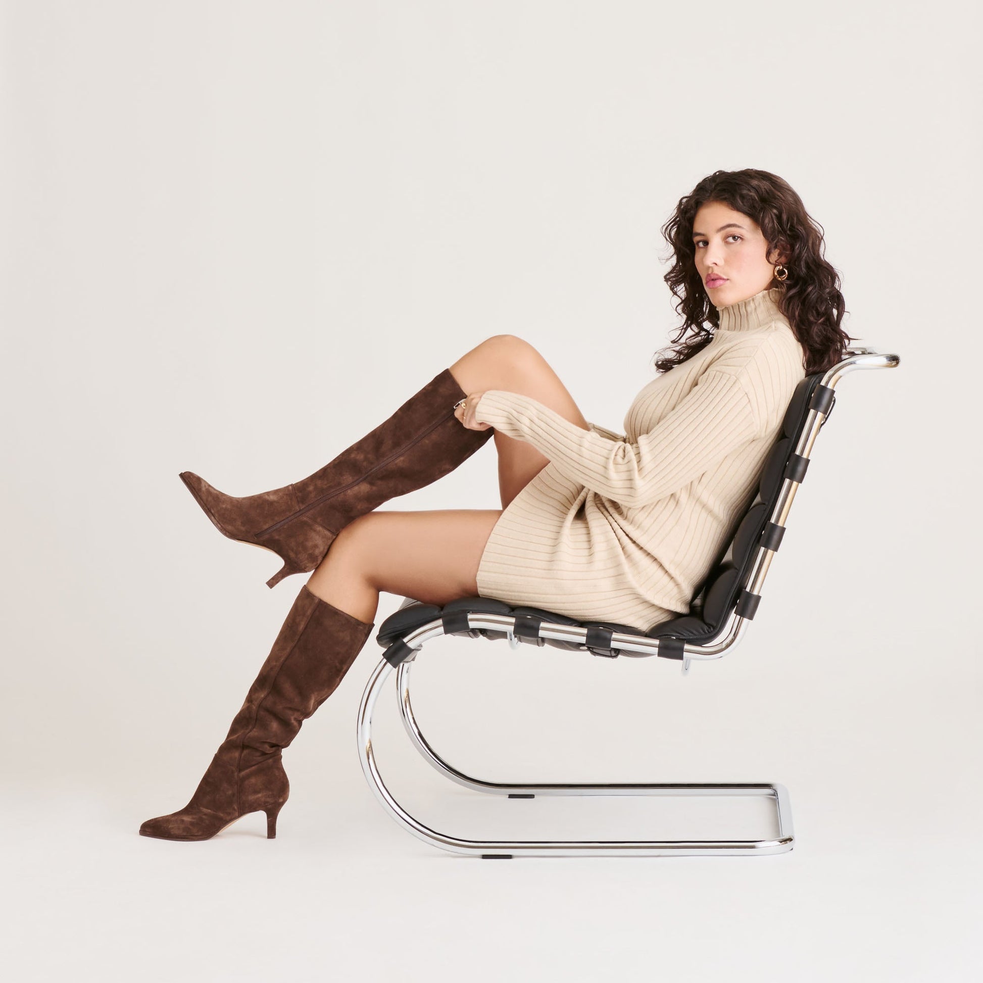 Aldy Dk Brown Suede Boots