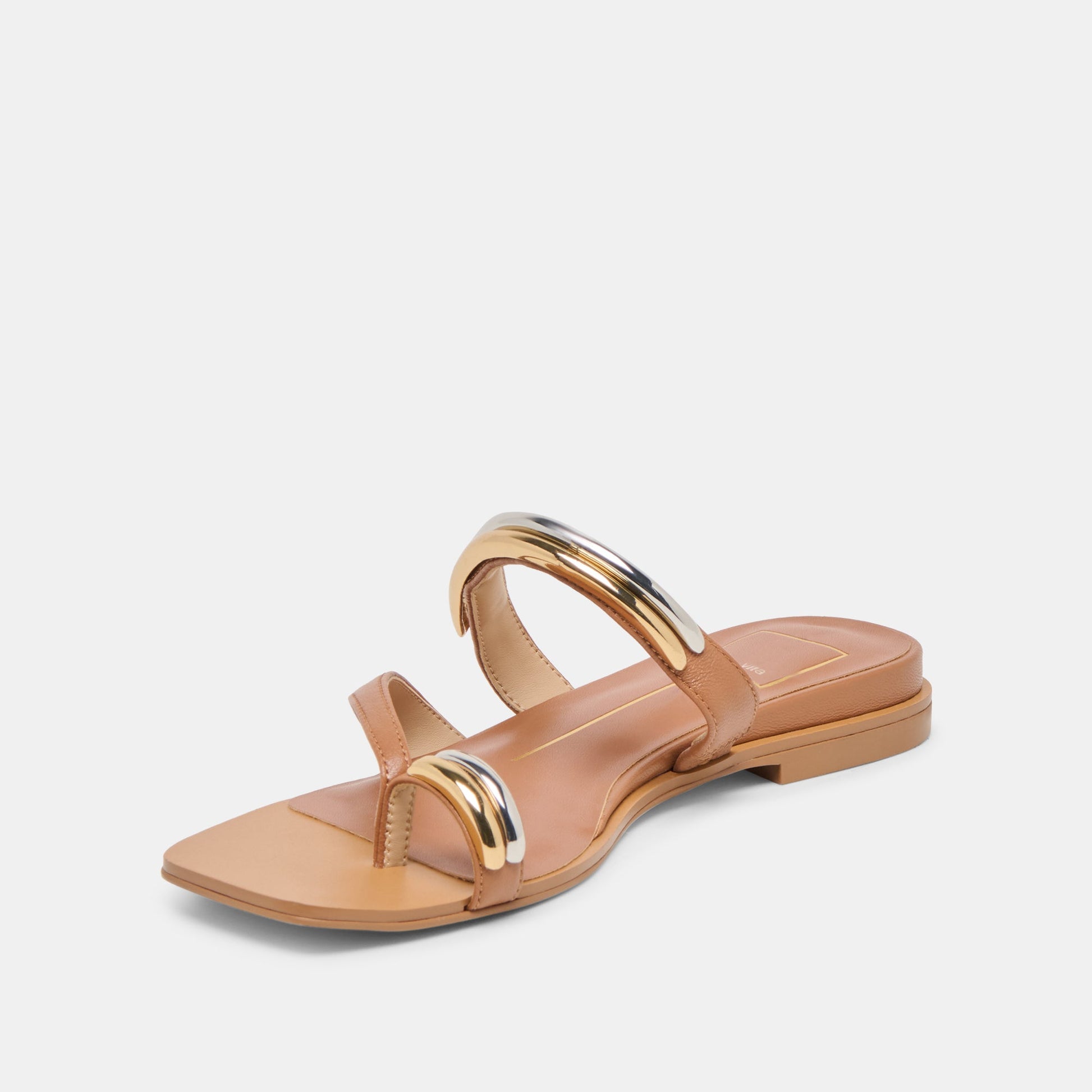 Tarina Caramel Leather Sandals