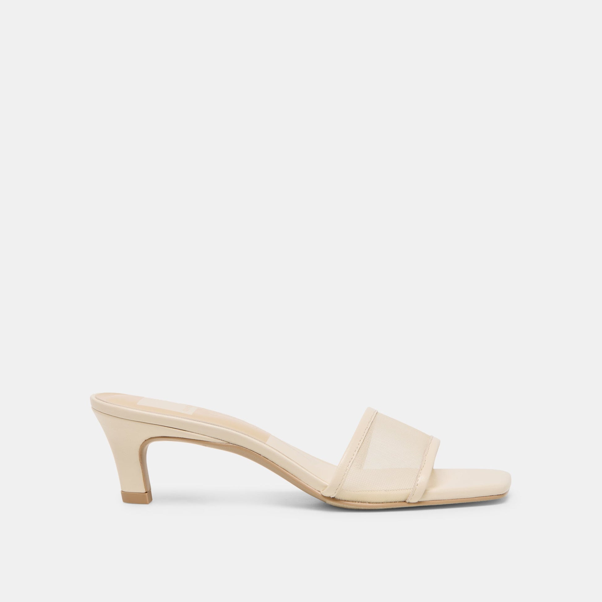 Rexa Mesh Creme Mesh Heels