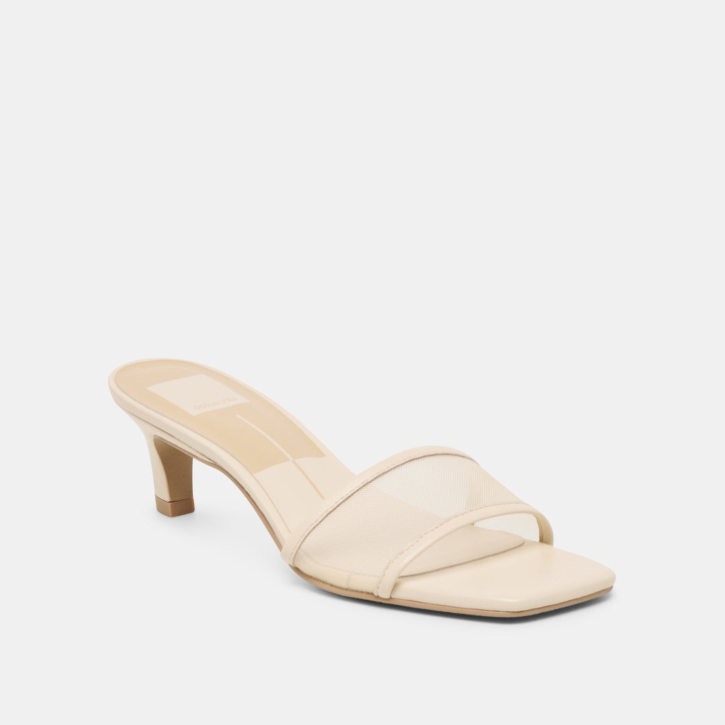 Rexa Mesh Creme Mesh Heels