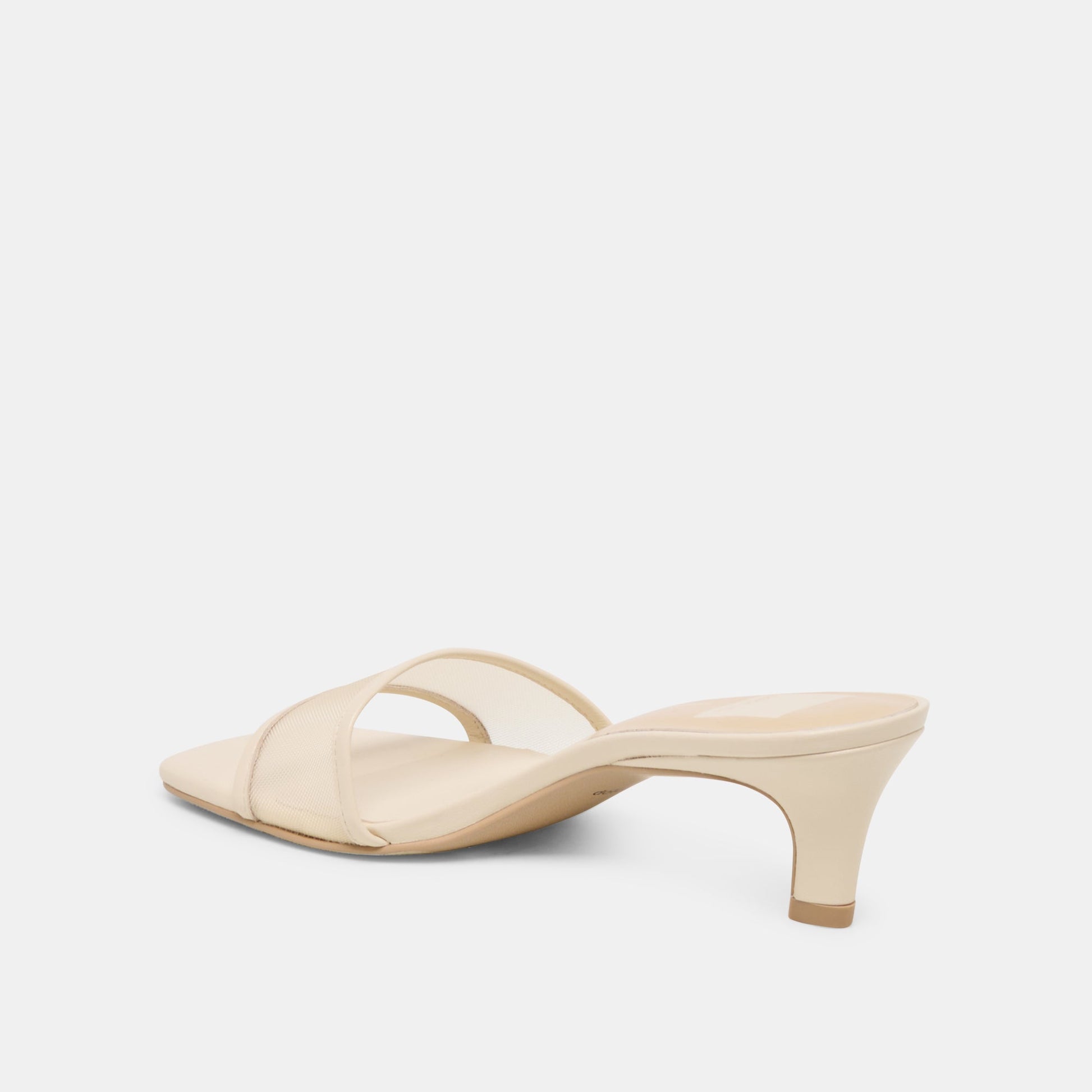 Rexa Mesh Creme Mesh Heels