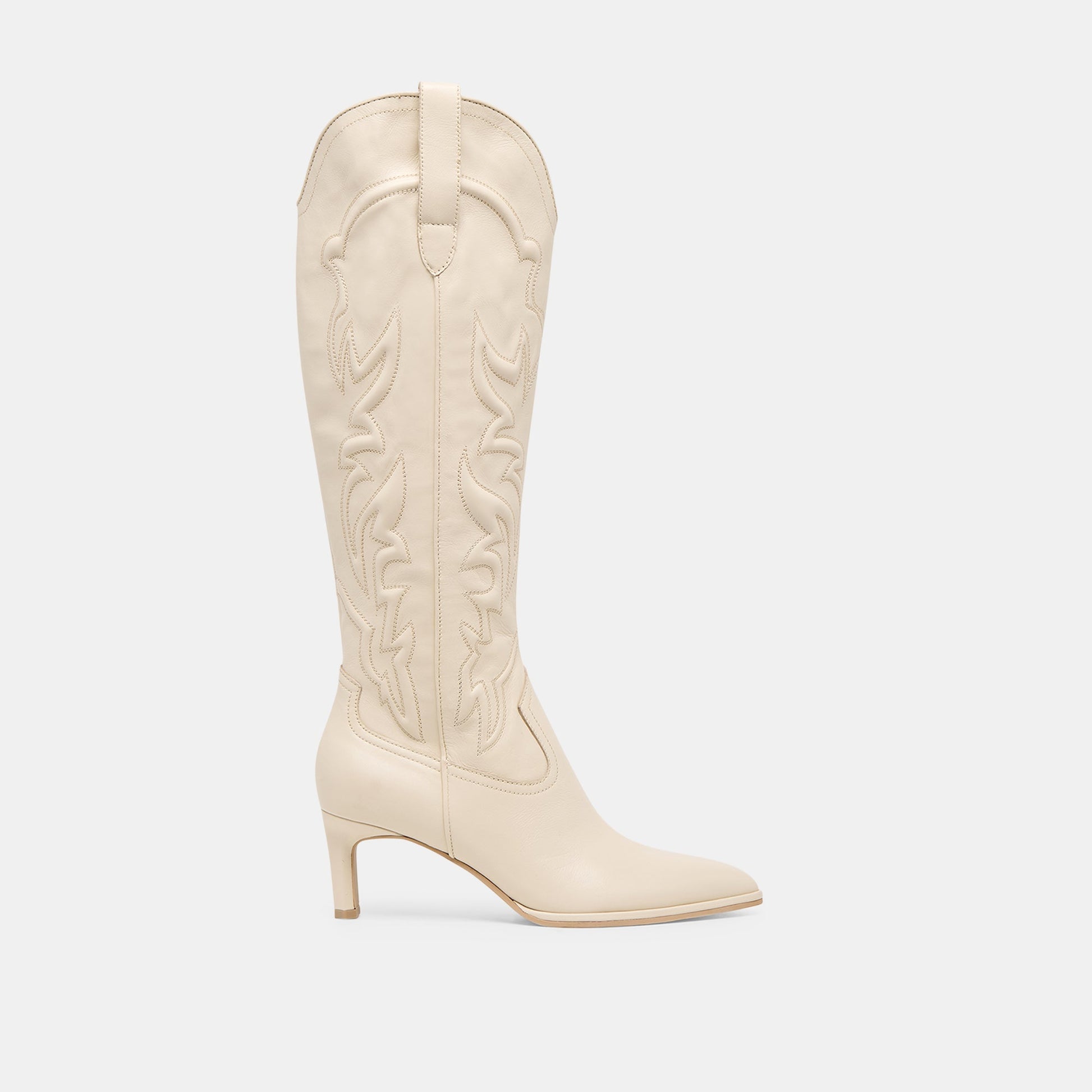 Alisa Creme Leather Boots