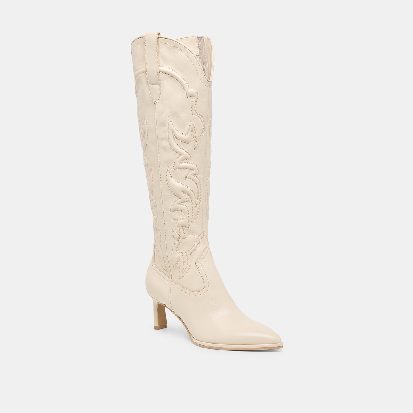 Alisa Creme Leather Boots