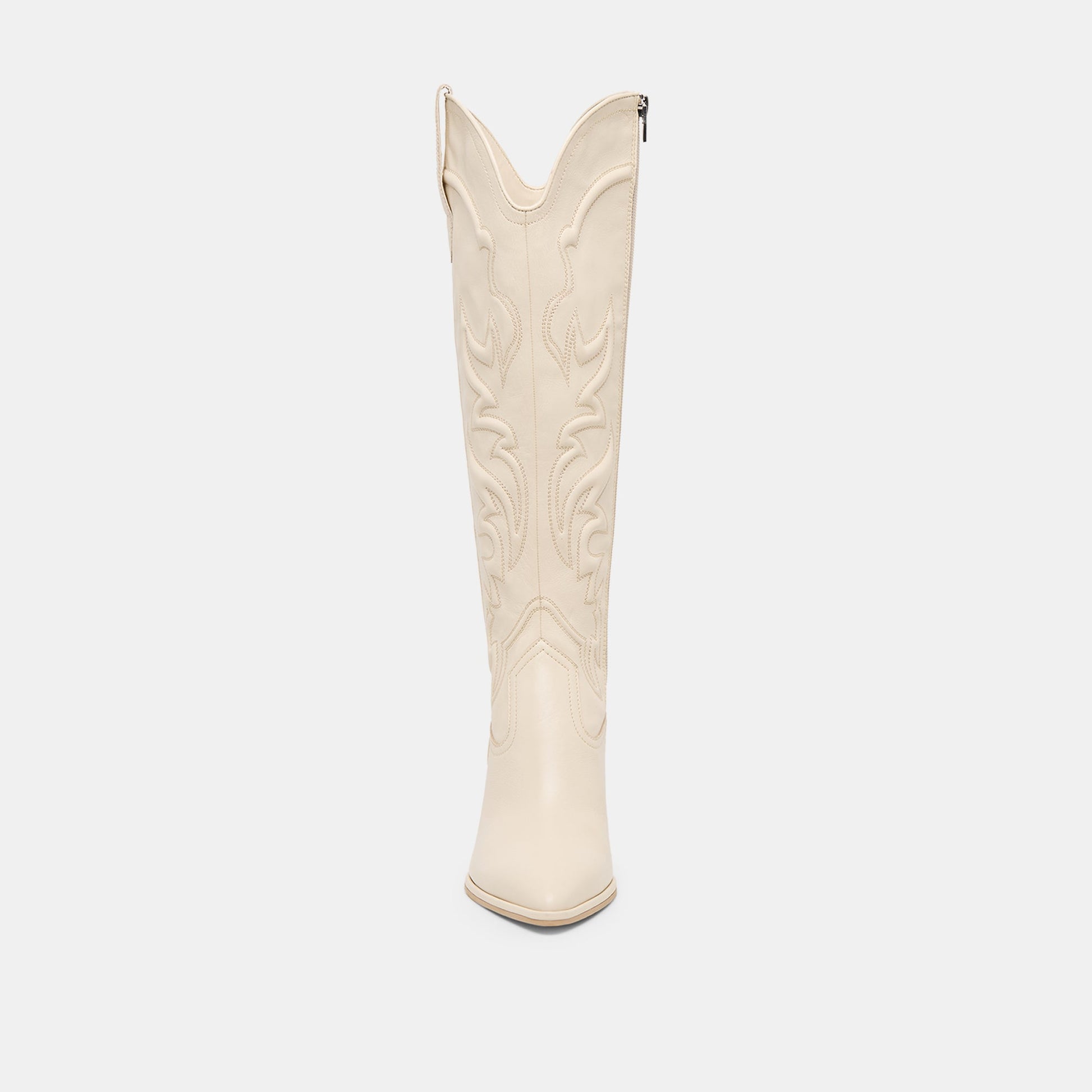 Alisa Creme Leather Boots
