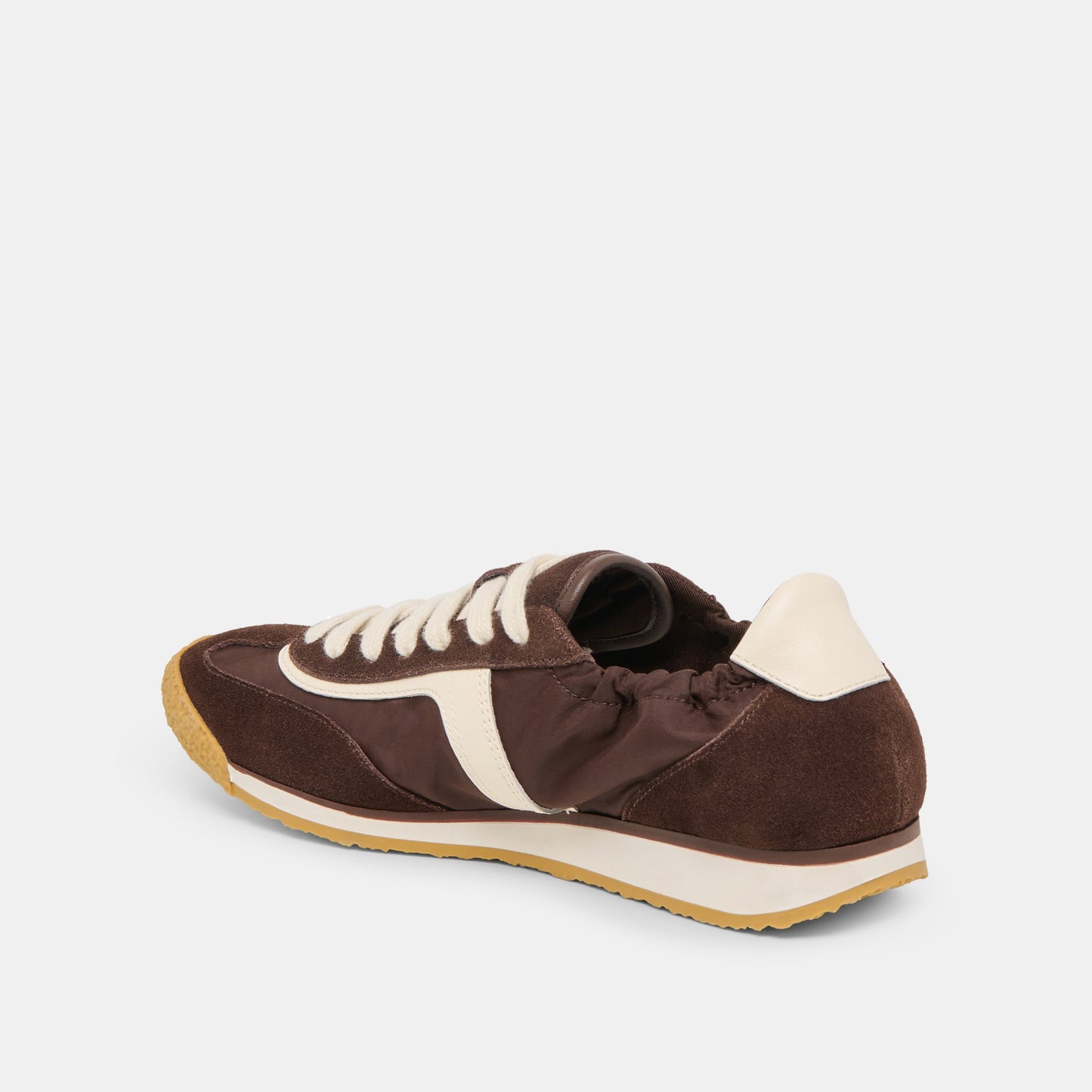 Sariya Dk Brown Nylon Sneakers
