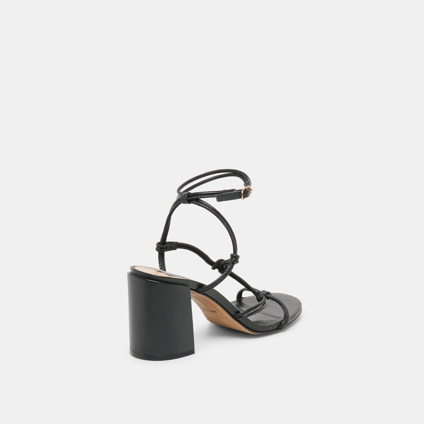 Fizzy Black Leather Heels