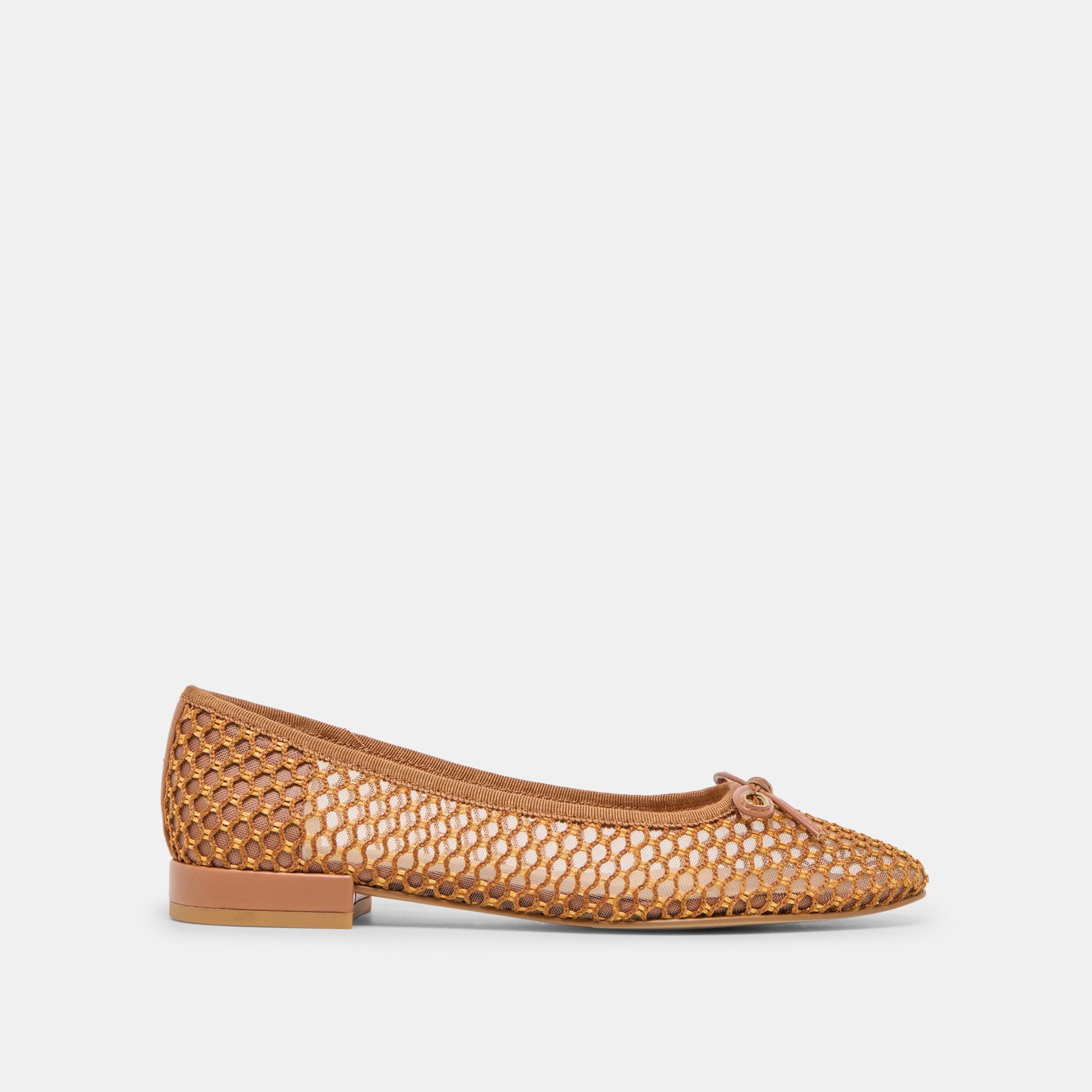 Ulicia Coral Woven Mesh Ballet Flats