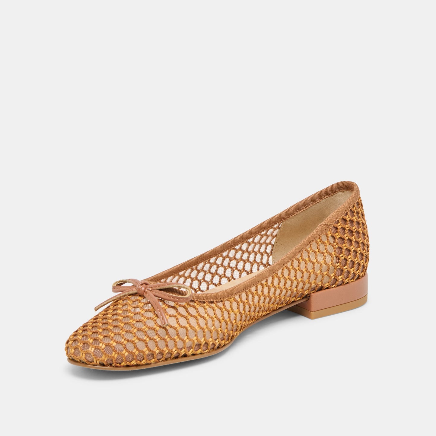Ulicia Coral Woven Mesh Ballet Flats