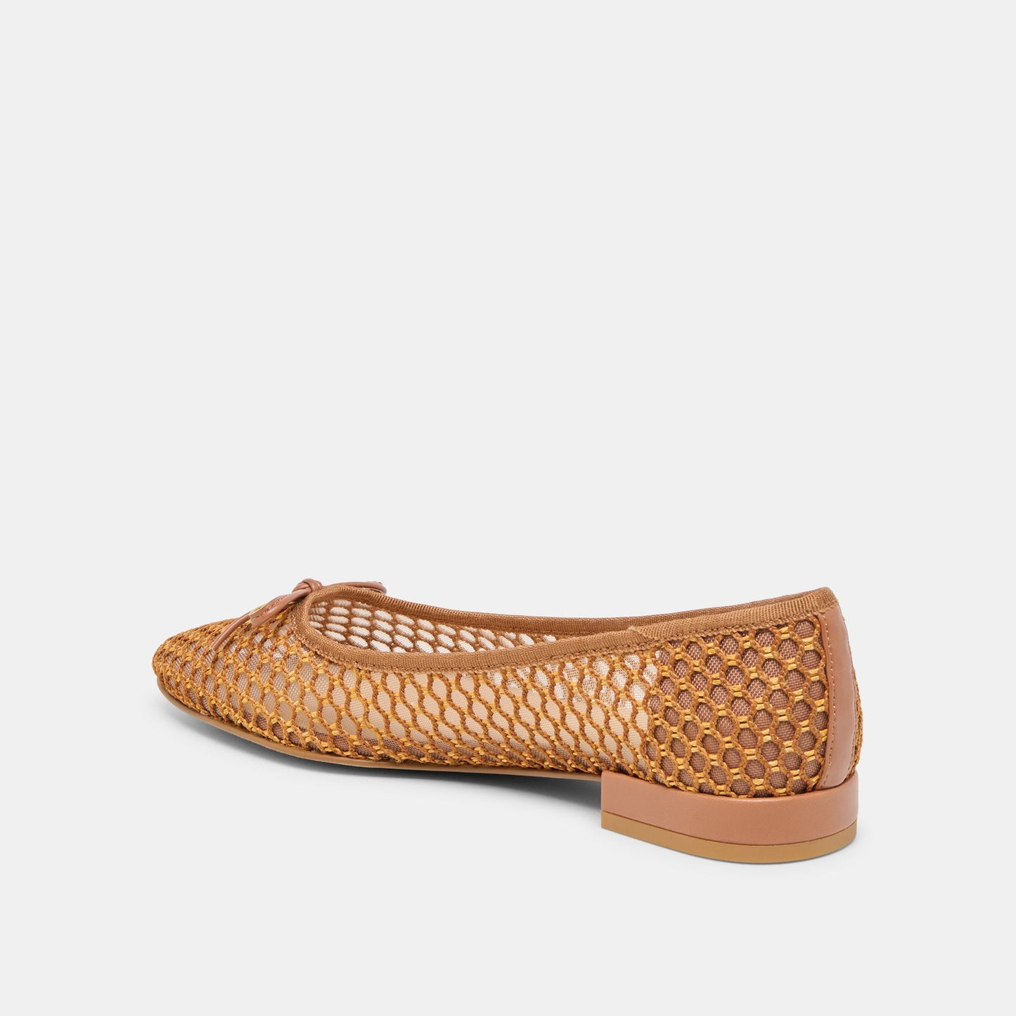 Ulicia Coral Woven Mesh Ballet Flats