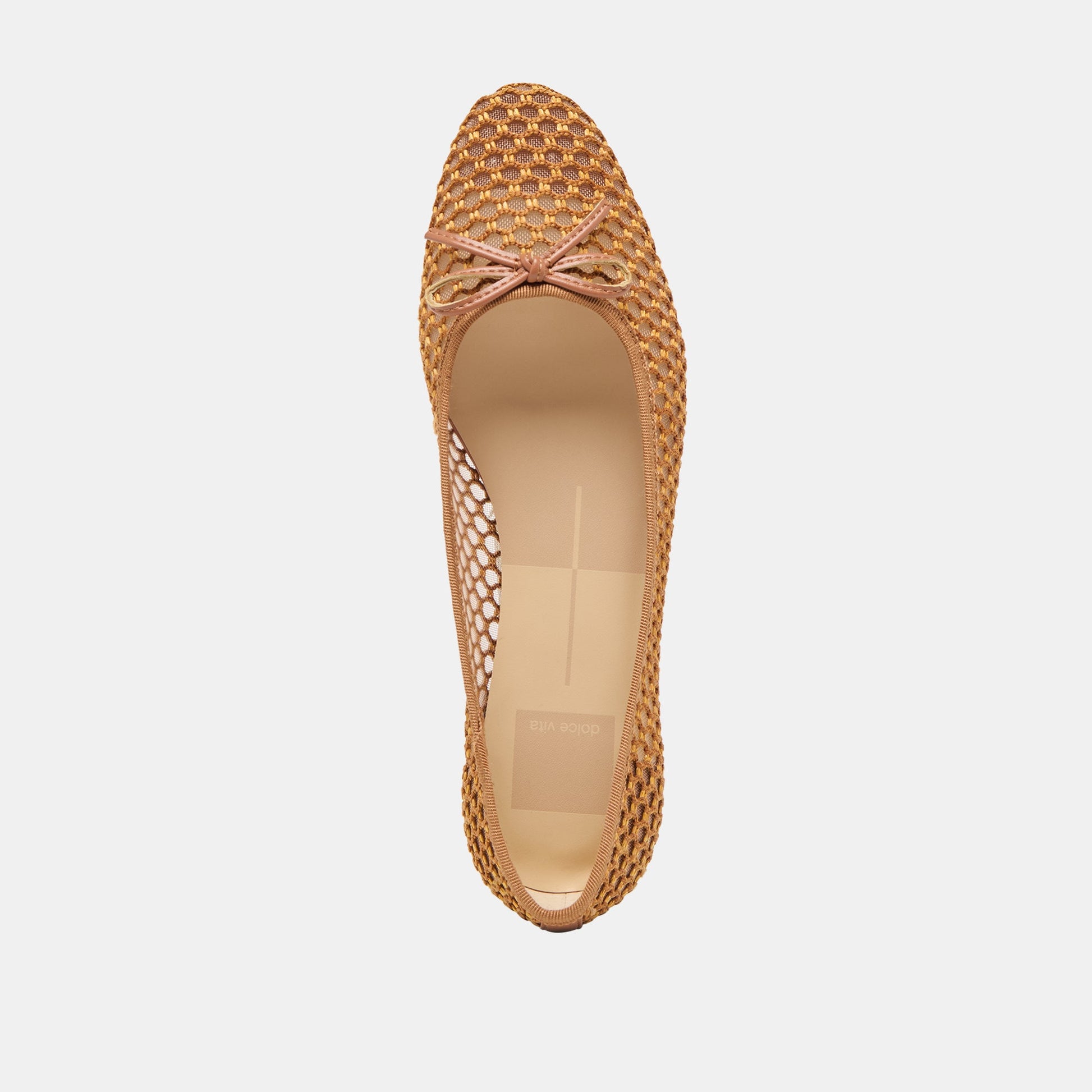 Ulicia Coral Woven Mesh Ballet Flats
