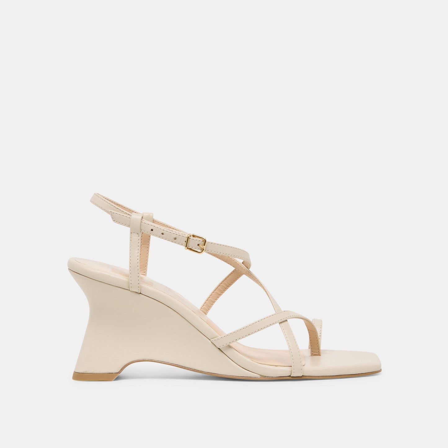 Aylee Cream Leather Wedges