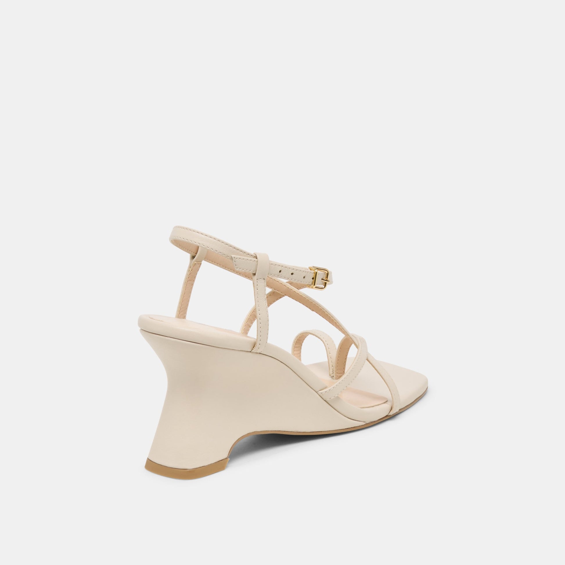 Aylee Cream Leather Wedges