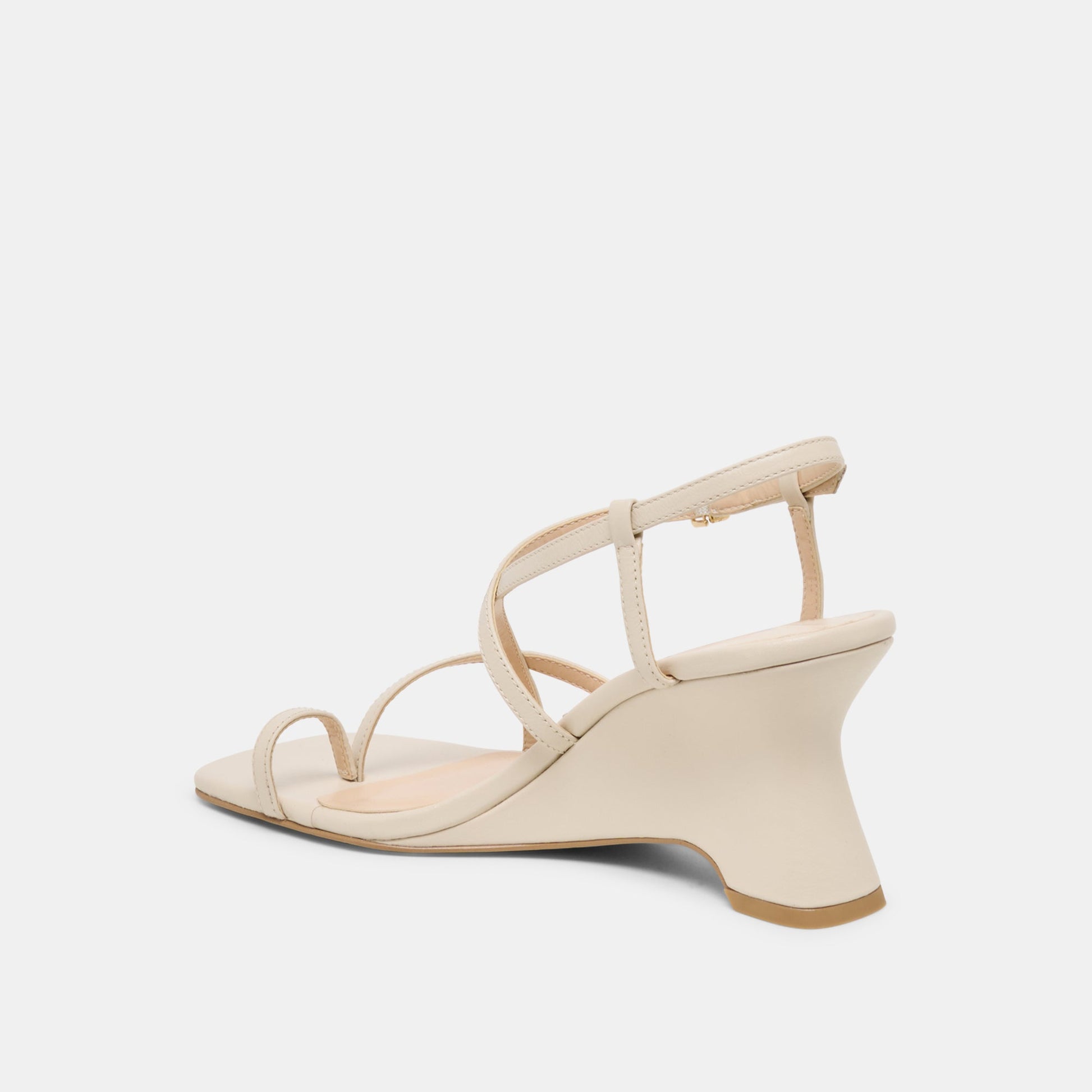 Aylee Cream Leather Wedges