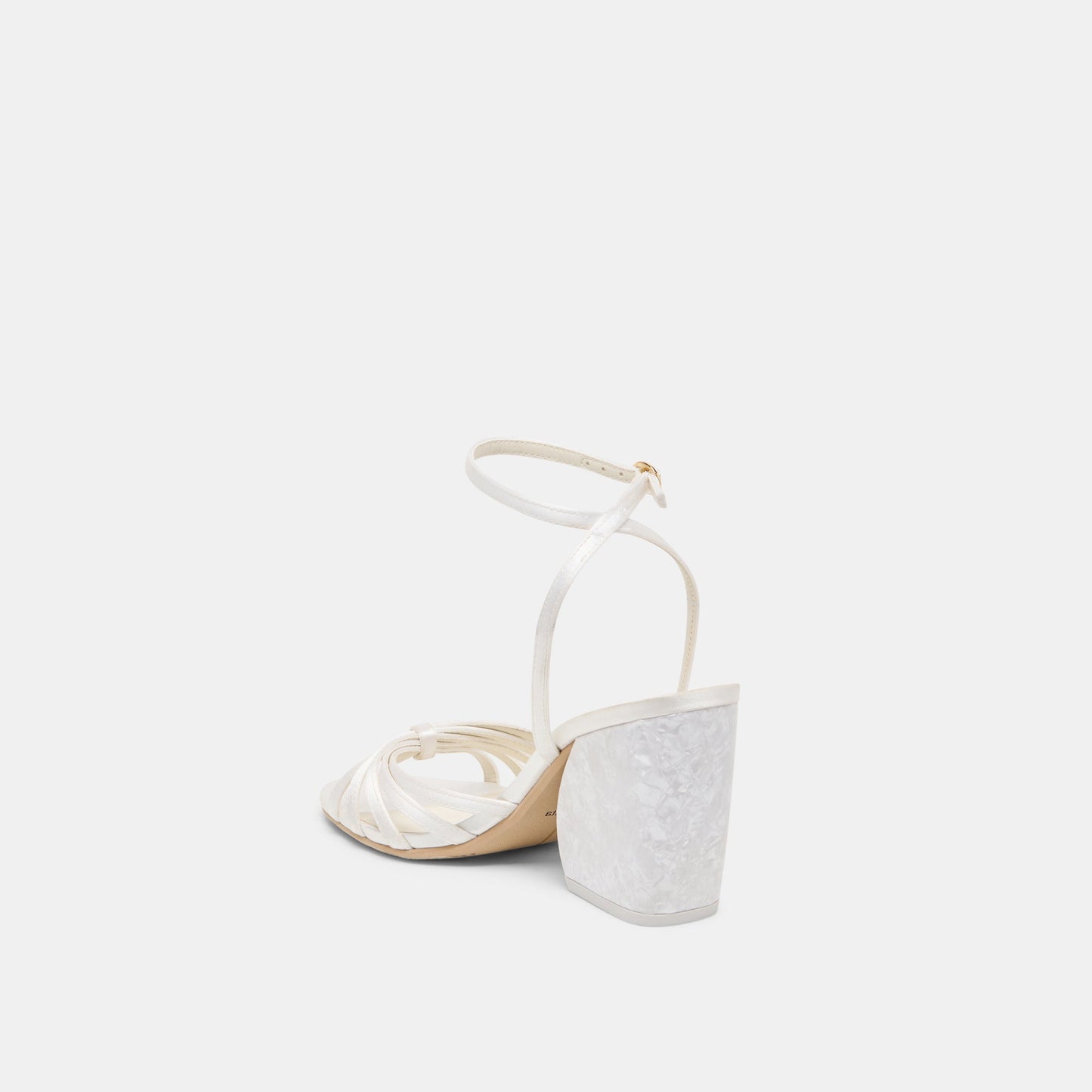Ronica True White Satin Heels