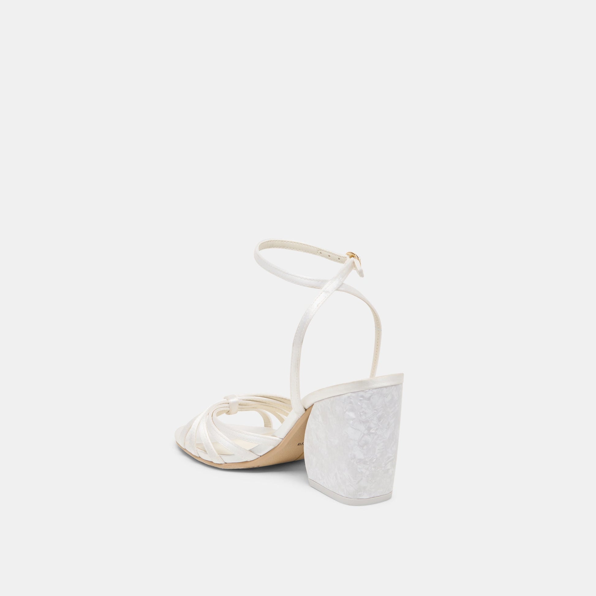 Ronica True White Satin Heels