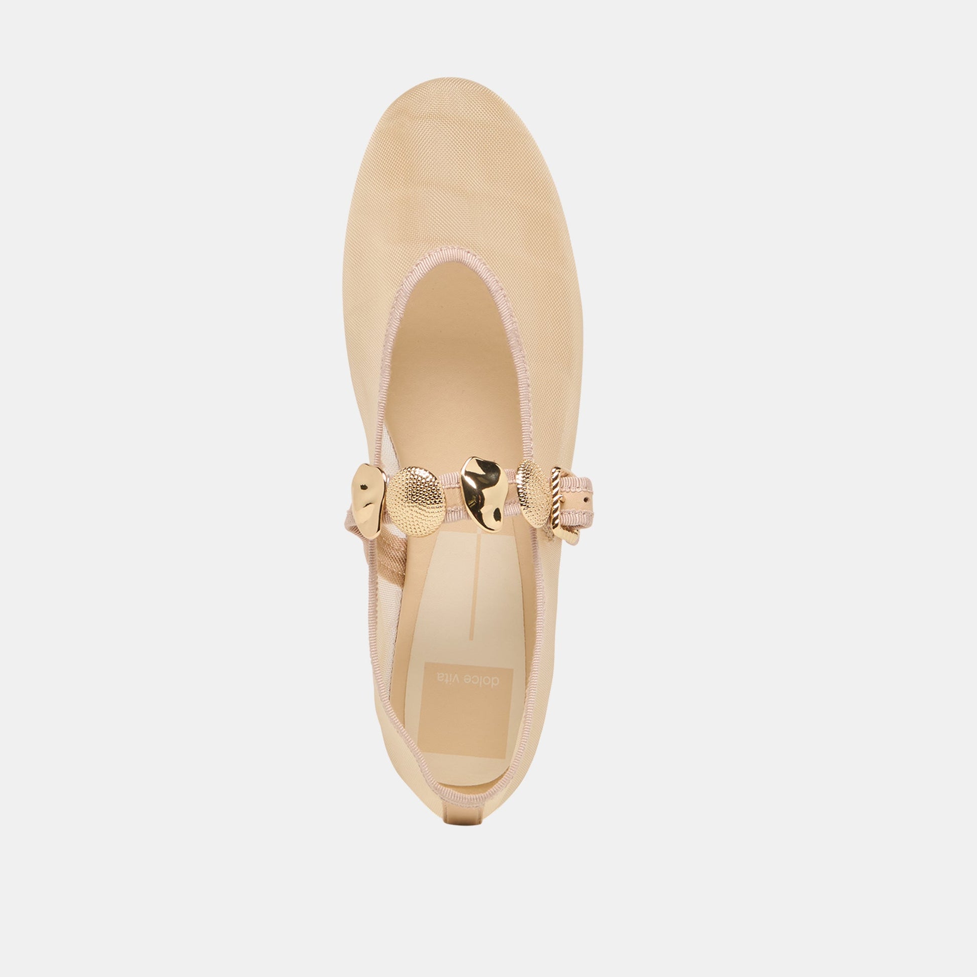 Relan French Vanilla Mesh Ballet Flats