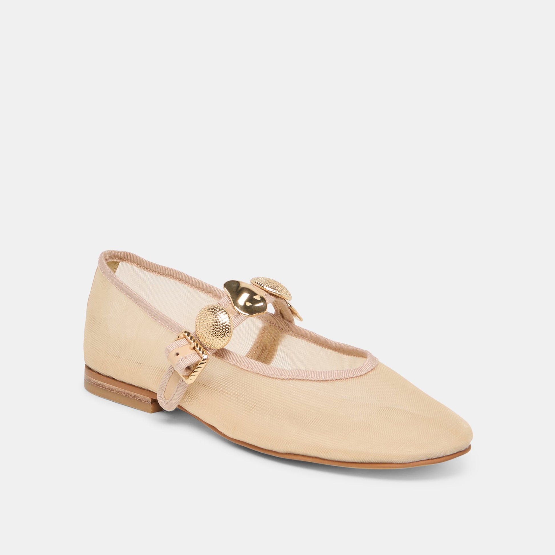 Relan French Vanilla Mesh Ballet Flats