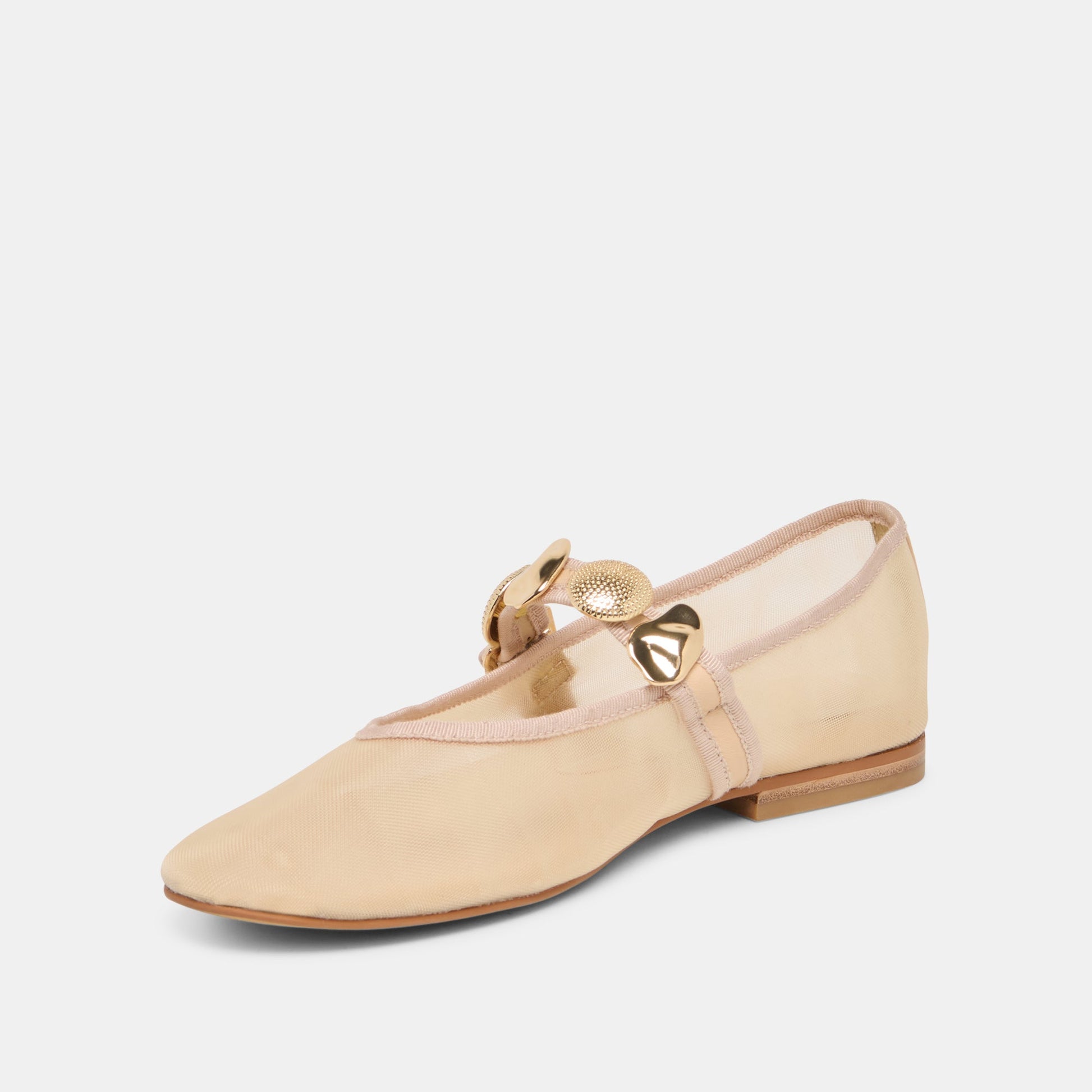 Relan French Vanilla Mesh Ballet Flats