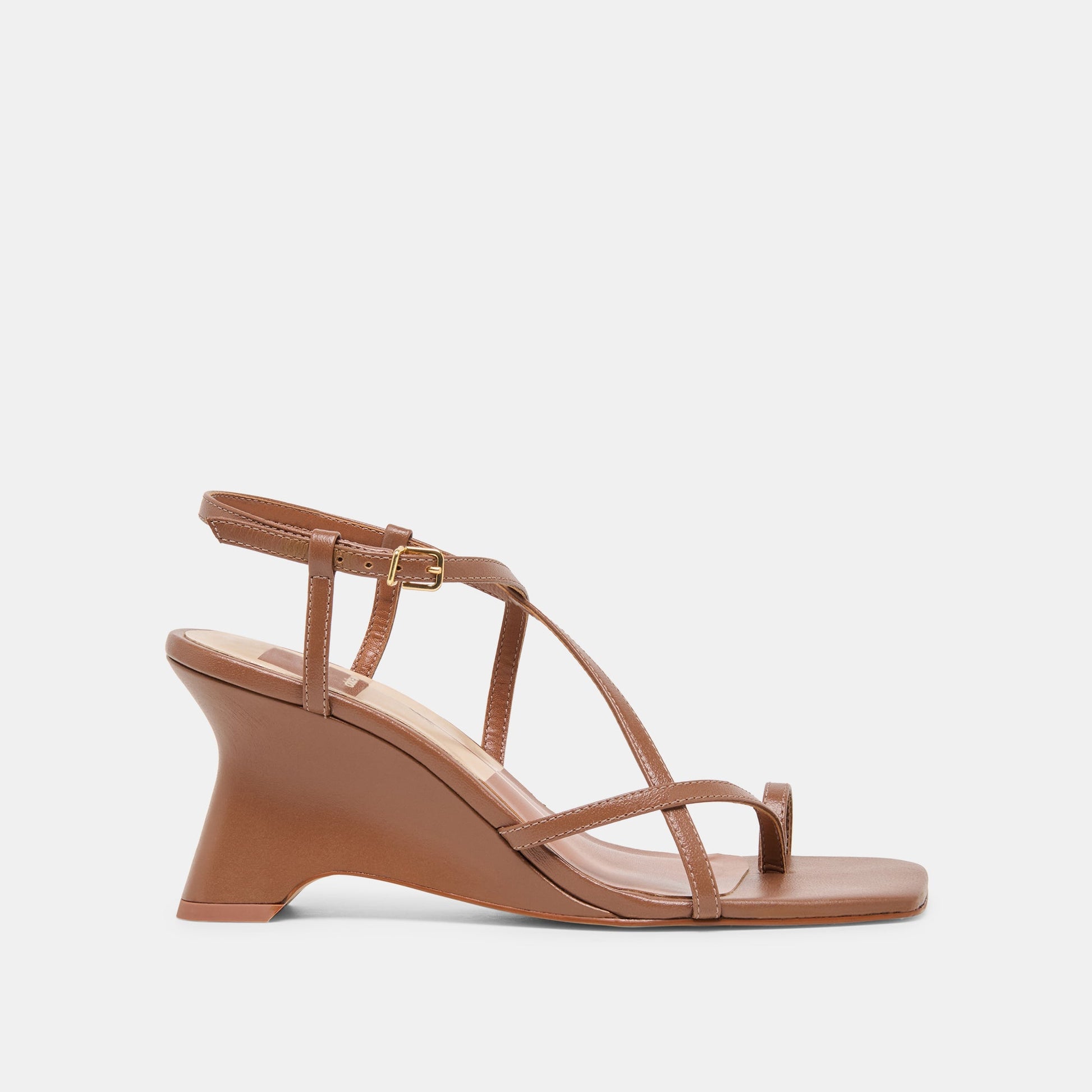 Aylee Cognac Leather Wedges