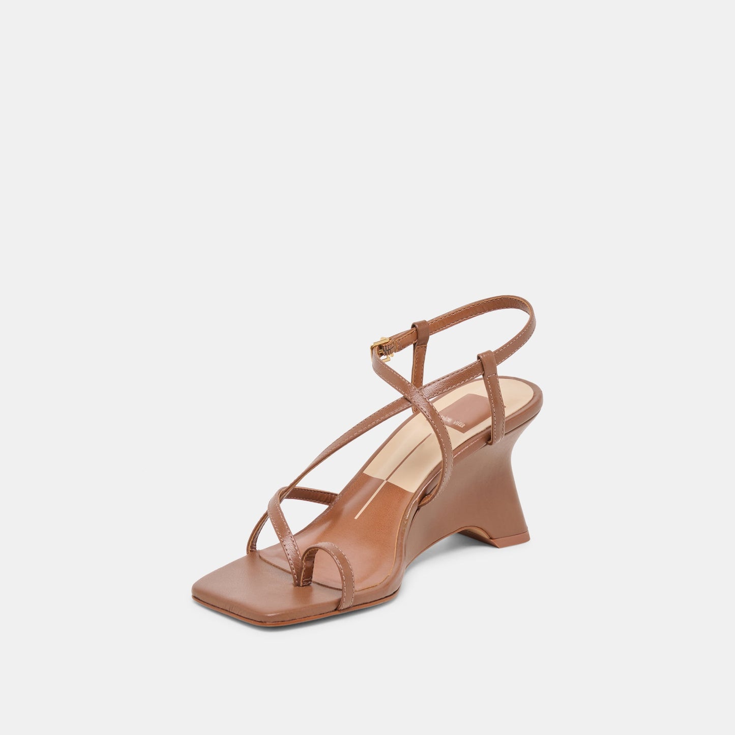 Aylee Cognac Leather Wedges