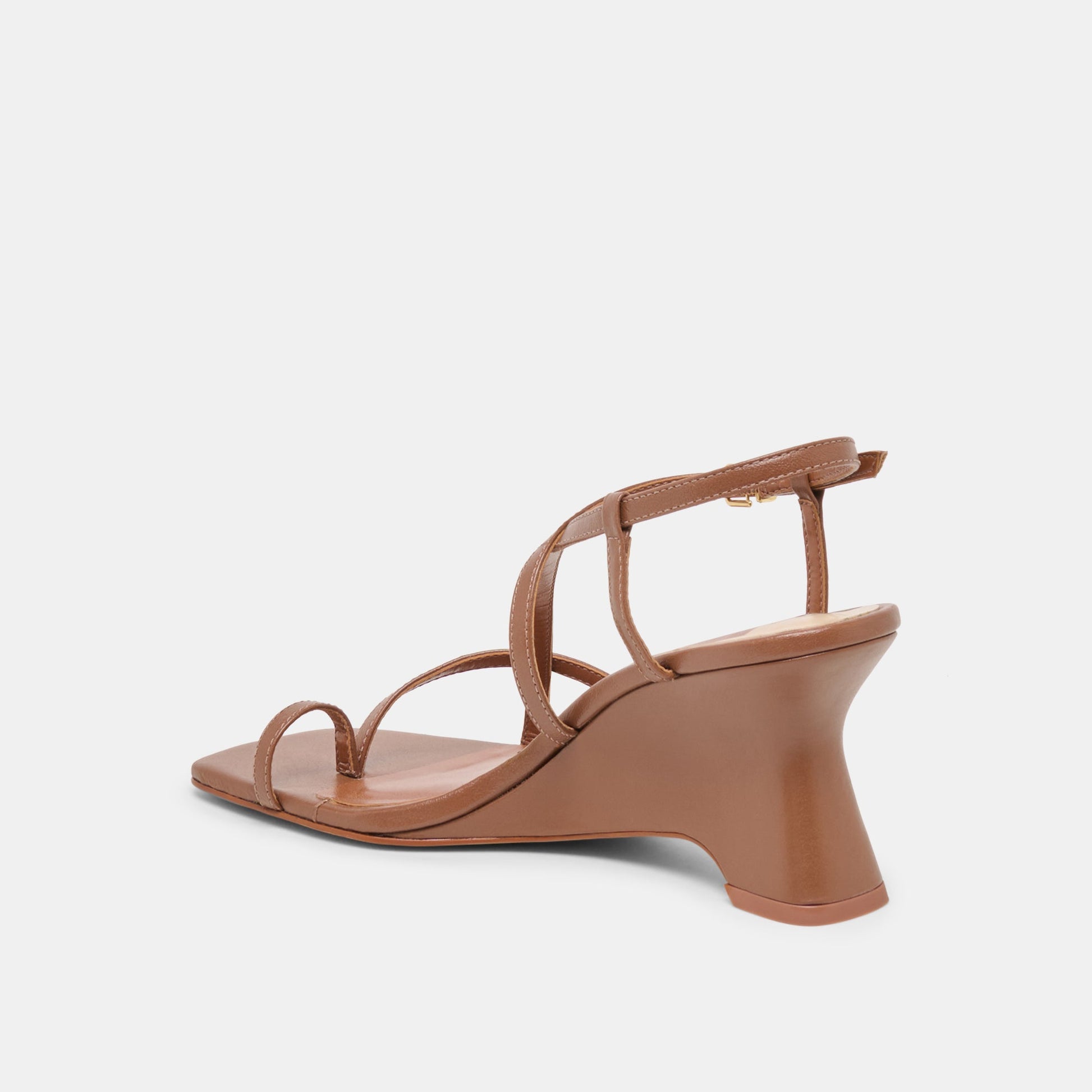 Aylee Cognac Leather Wedges