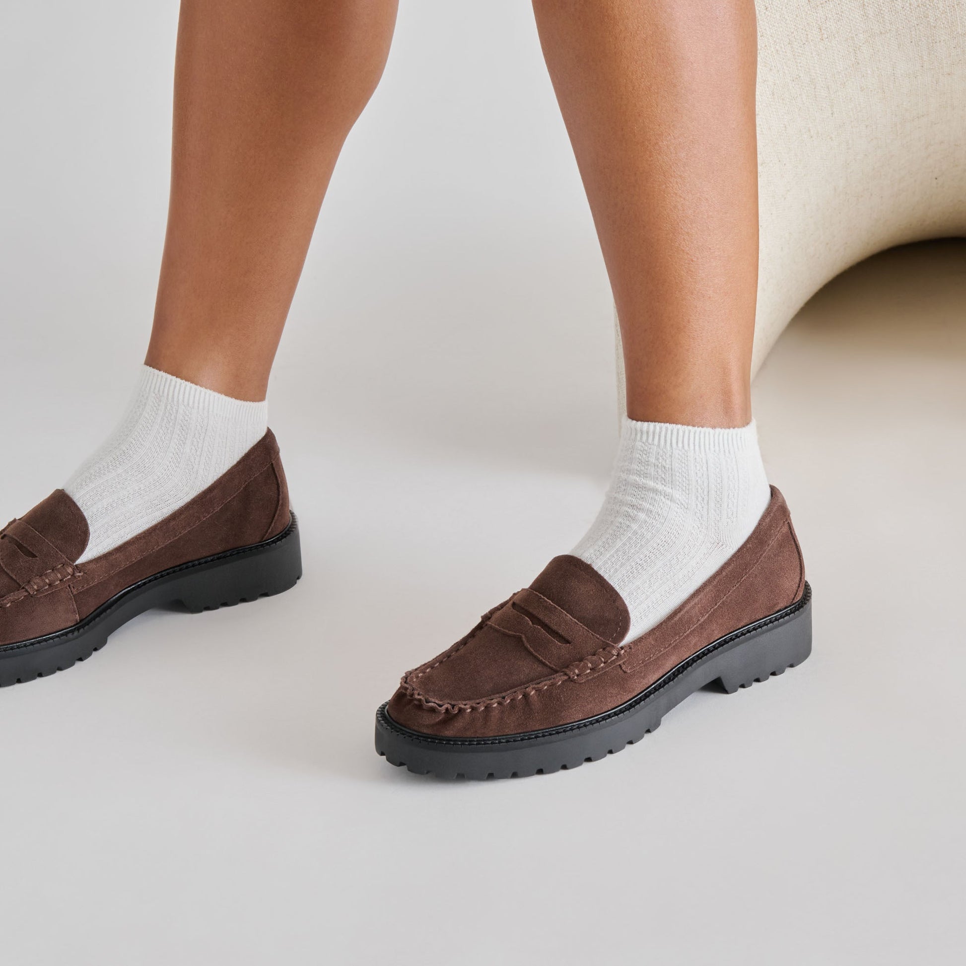 Merek Dk Brown Suede Loafers