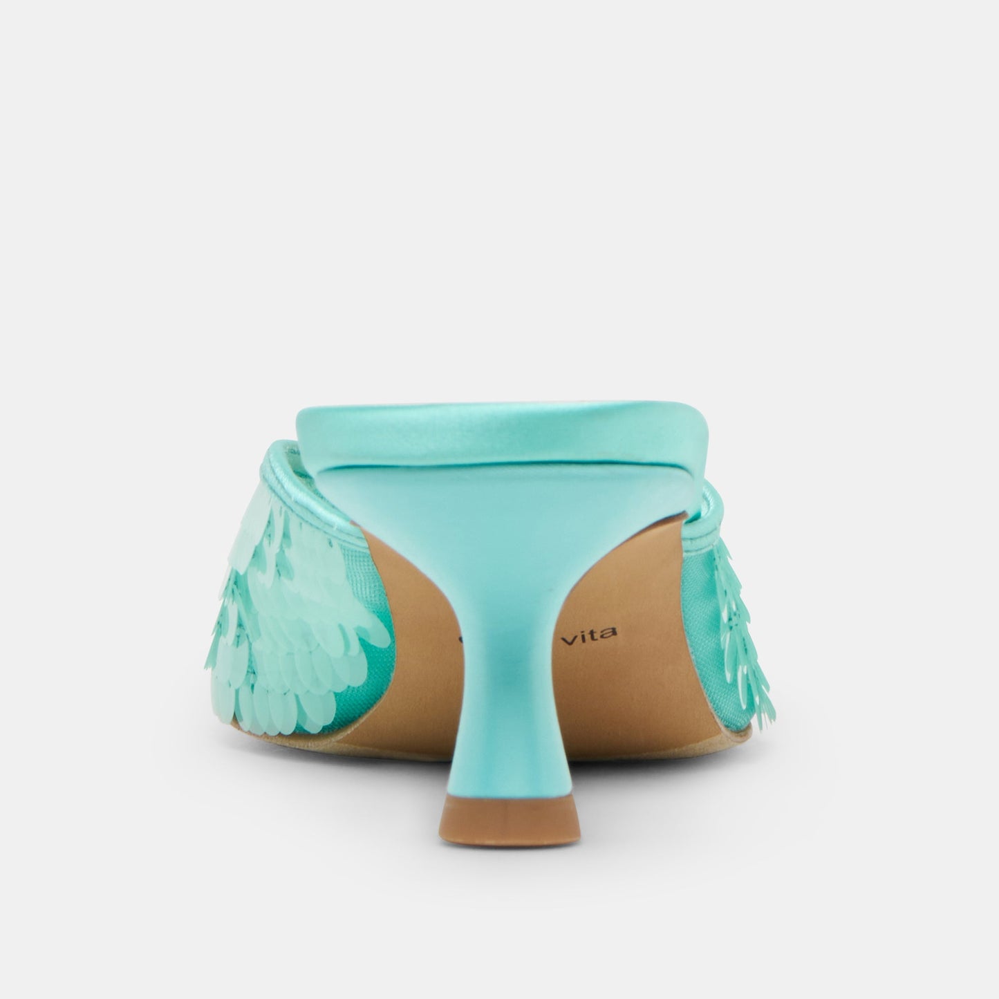 Cleo Sequin Aqua Sequin Heels