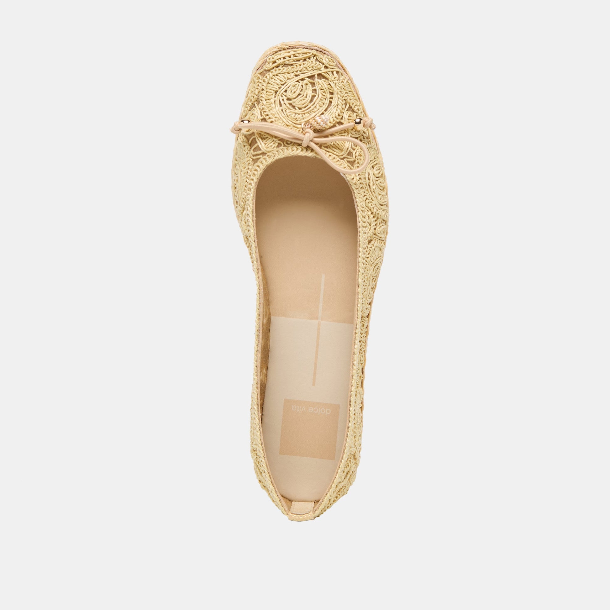 Tianna Lt Natural Raffia Lace Ballet Flats