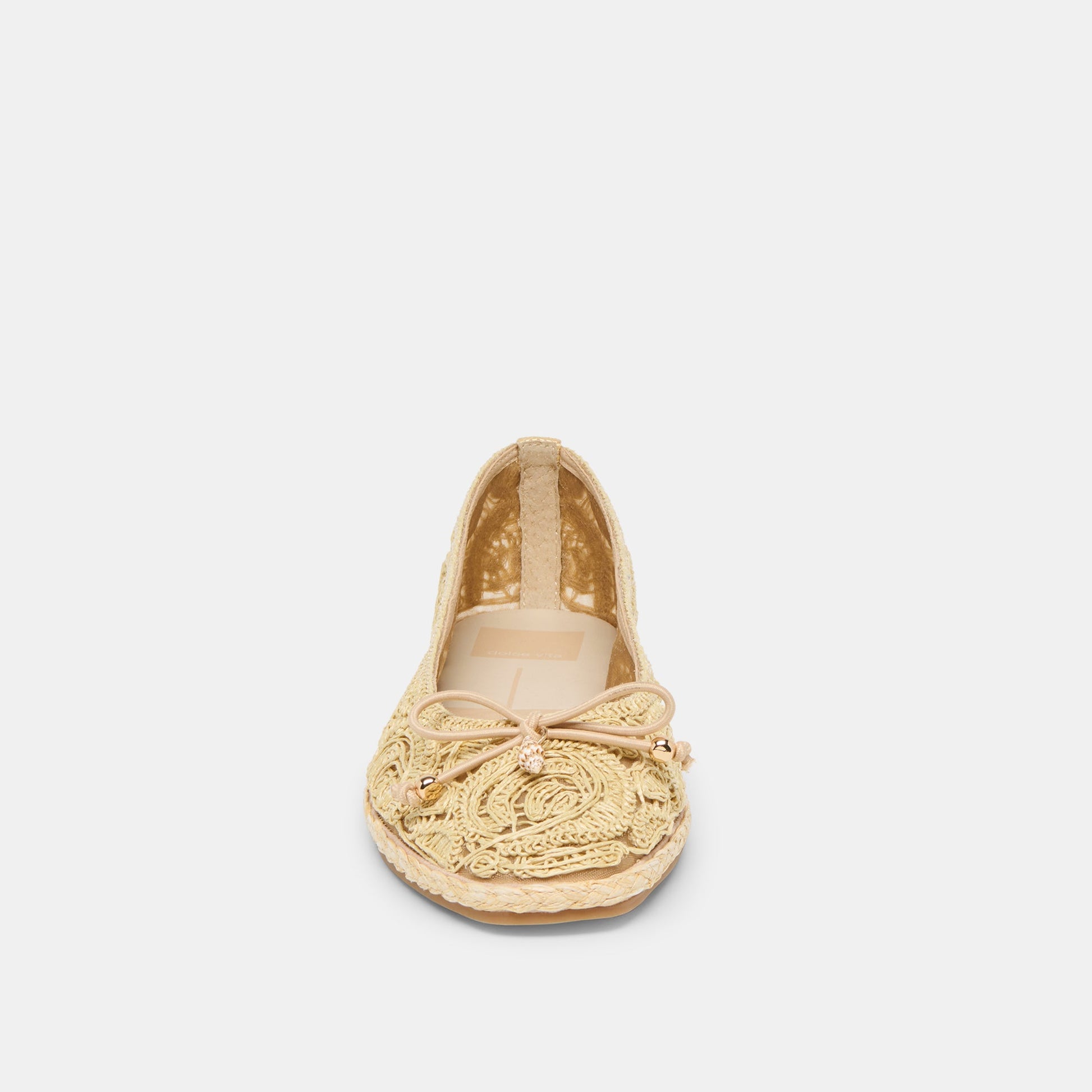 Tianna Lt Natural Raffia Lace Ballet Flats