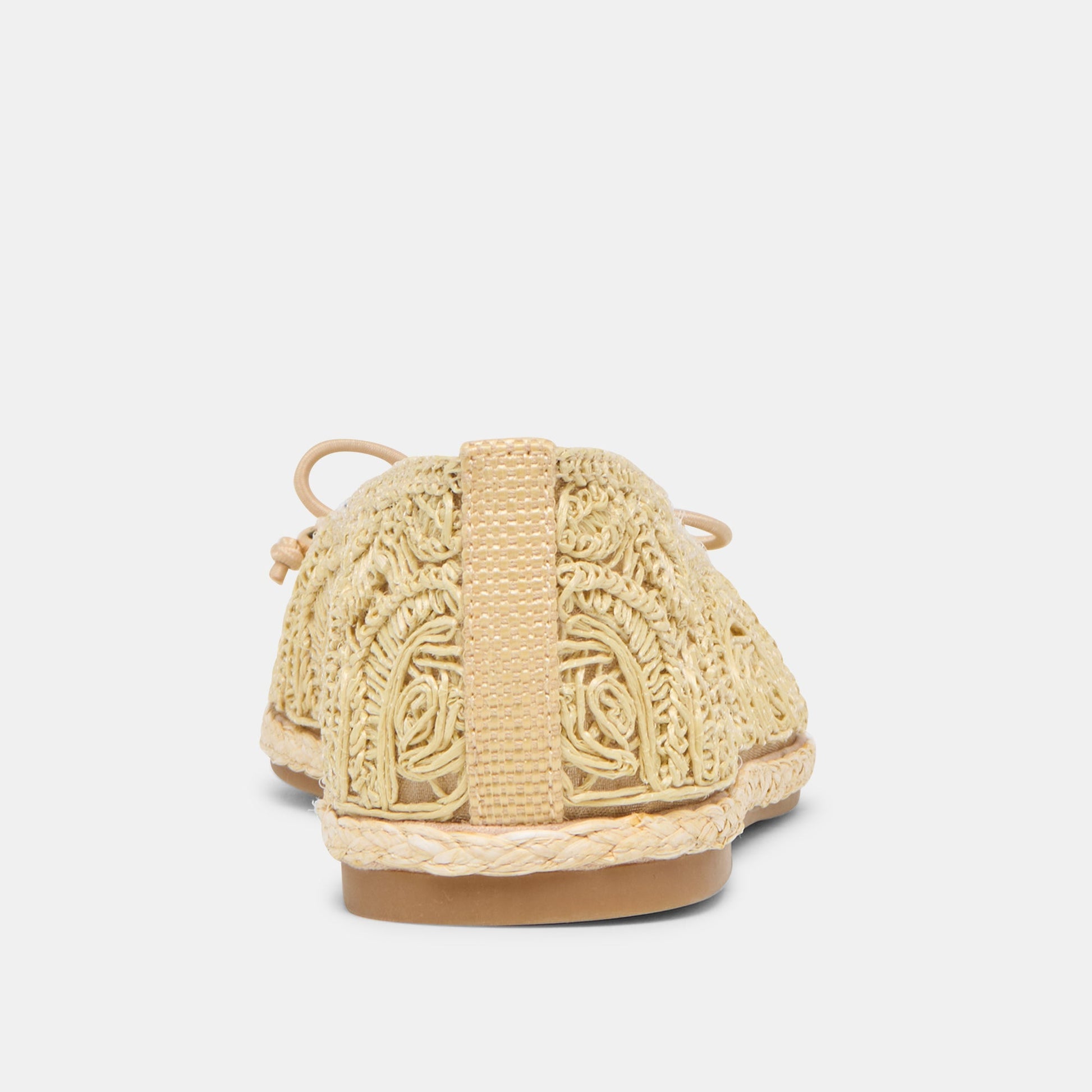 Tianna Lt Natural Raffia Lace Ballet Flats