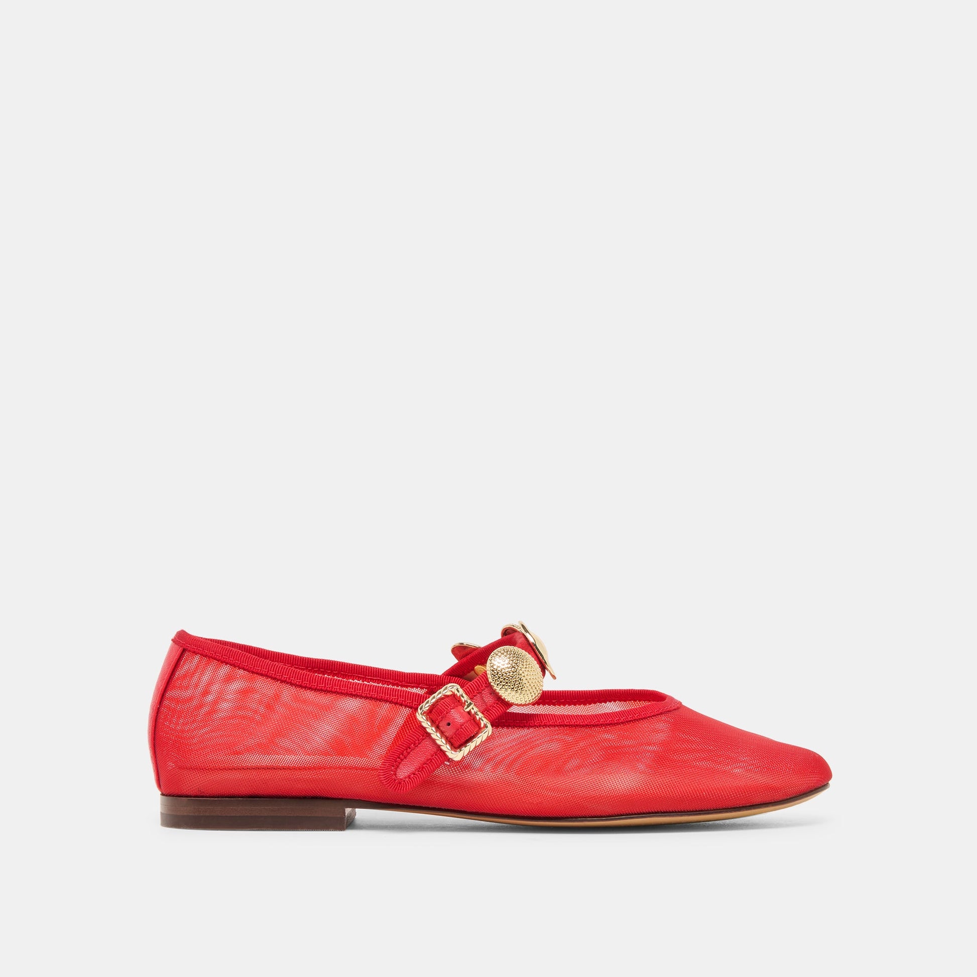 Relan Mesh Chili Mesh Ballet Flats